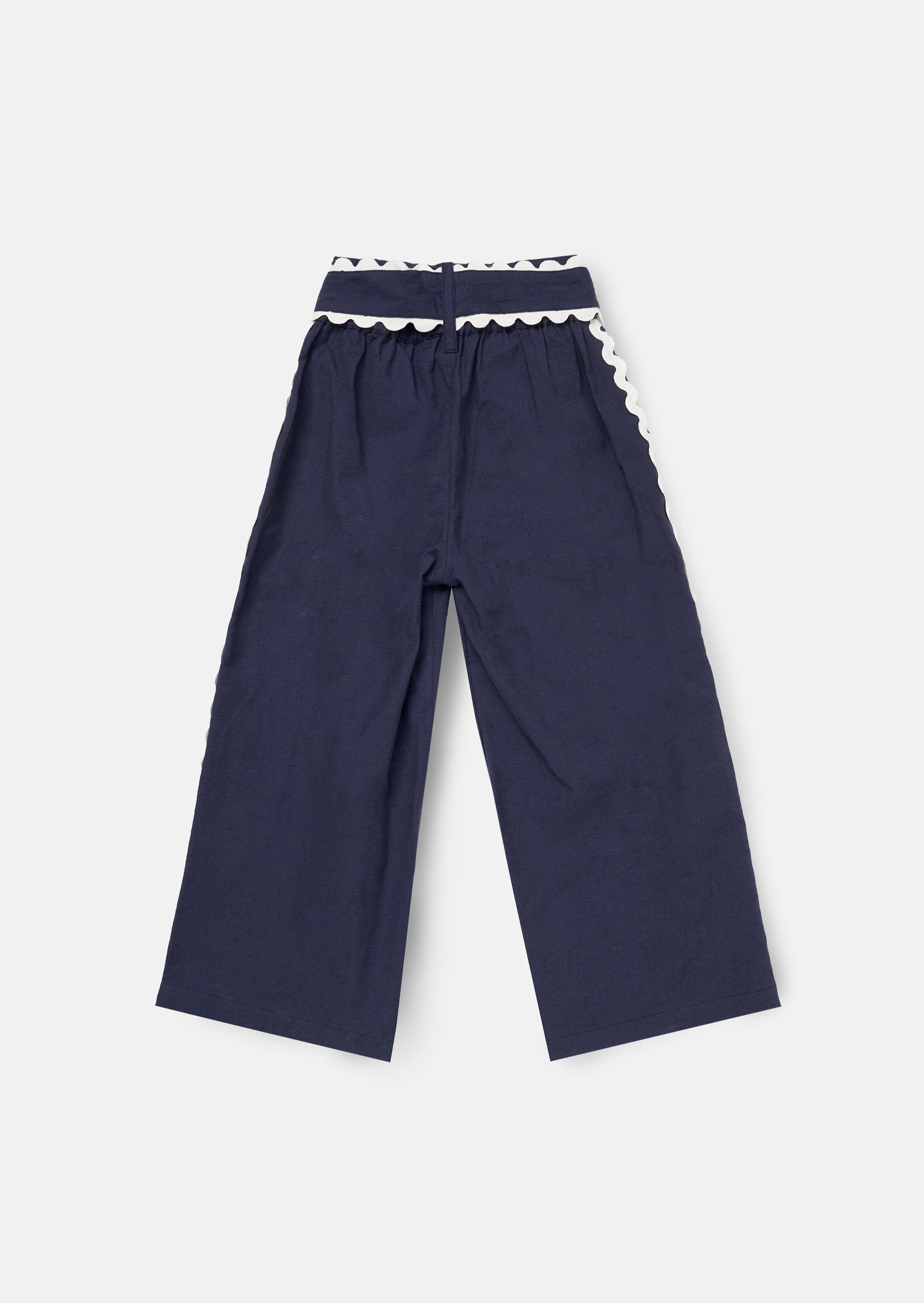 Erica Navy Linen Blend Trousers