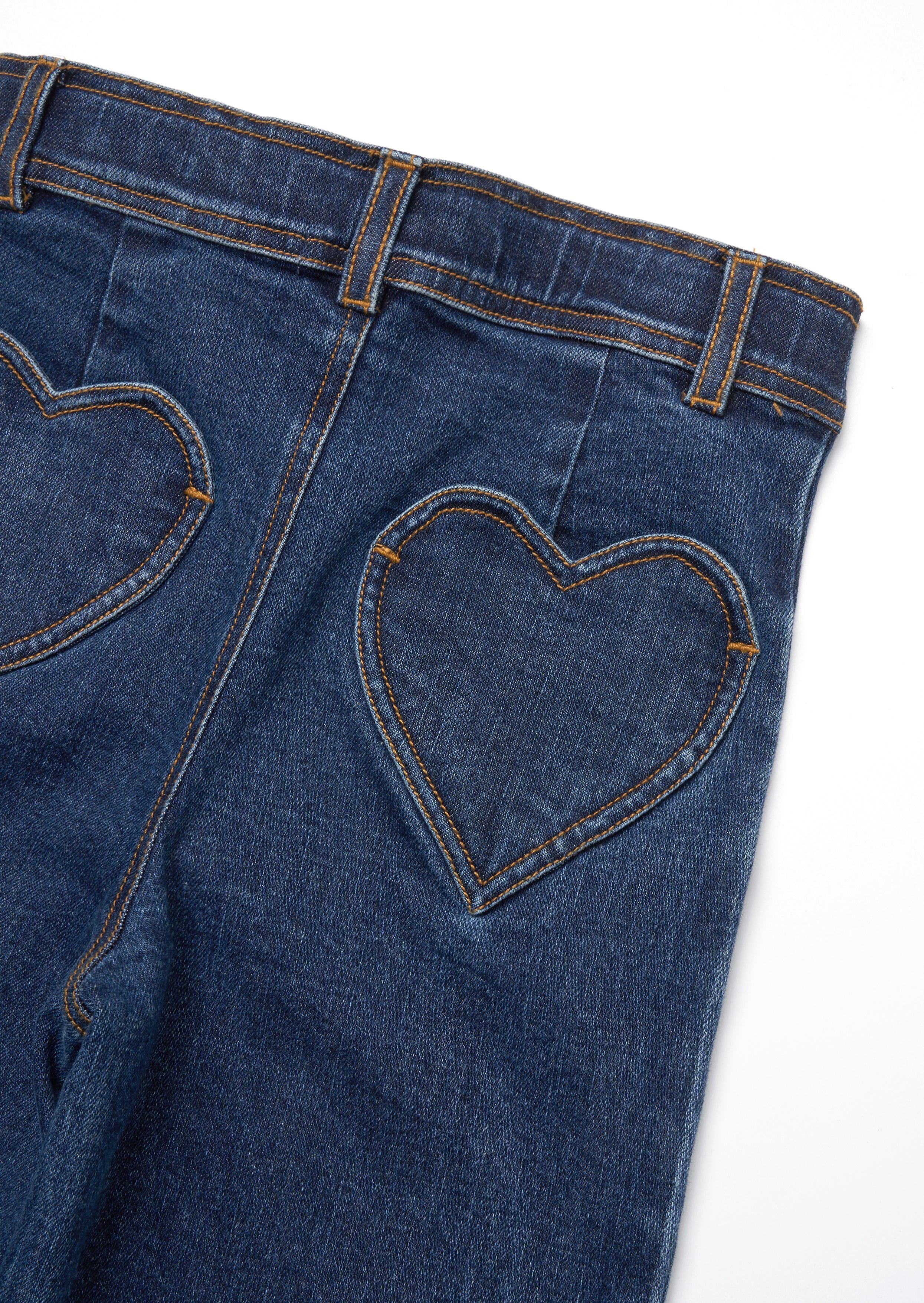 Paloma Blue Heart Pocket Cropped Jean