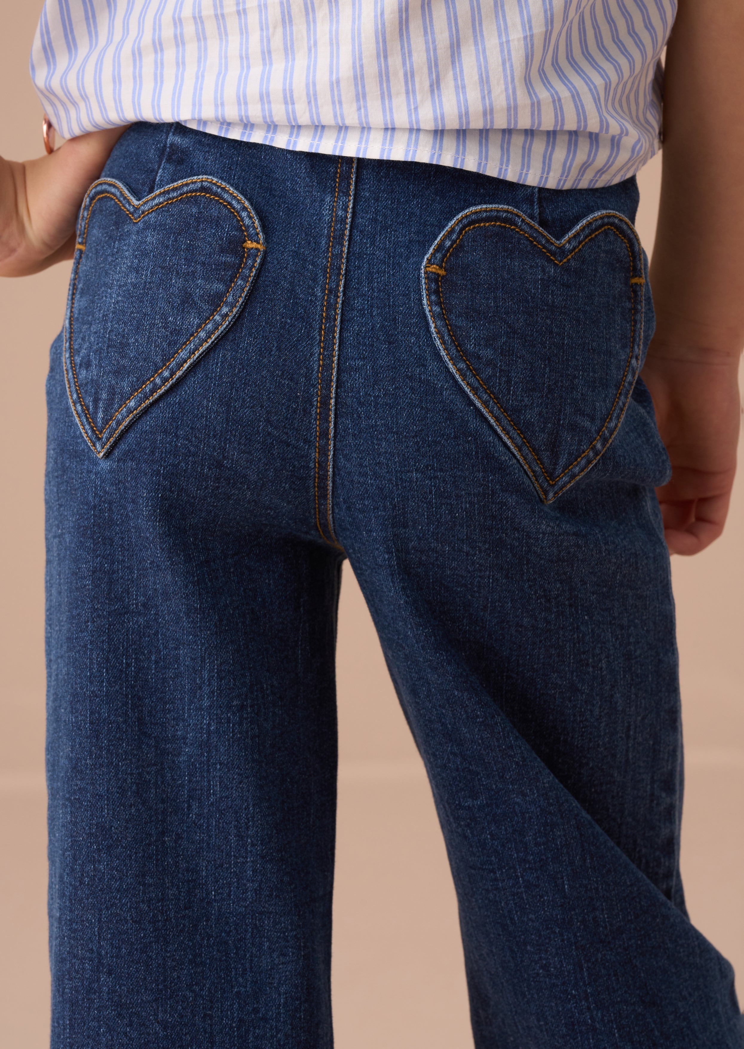 Paloma Blue Heart Pocket Cropped Jean