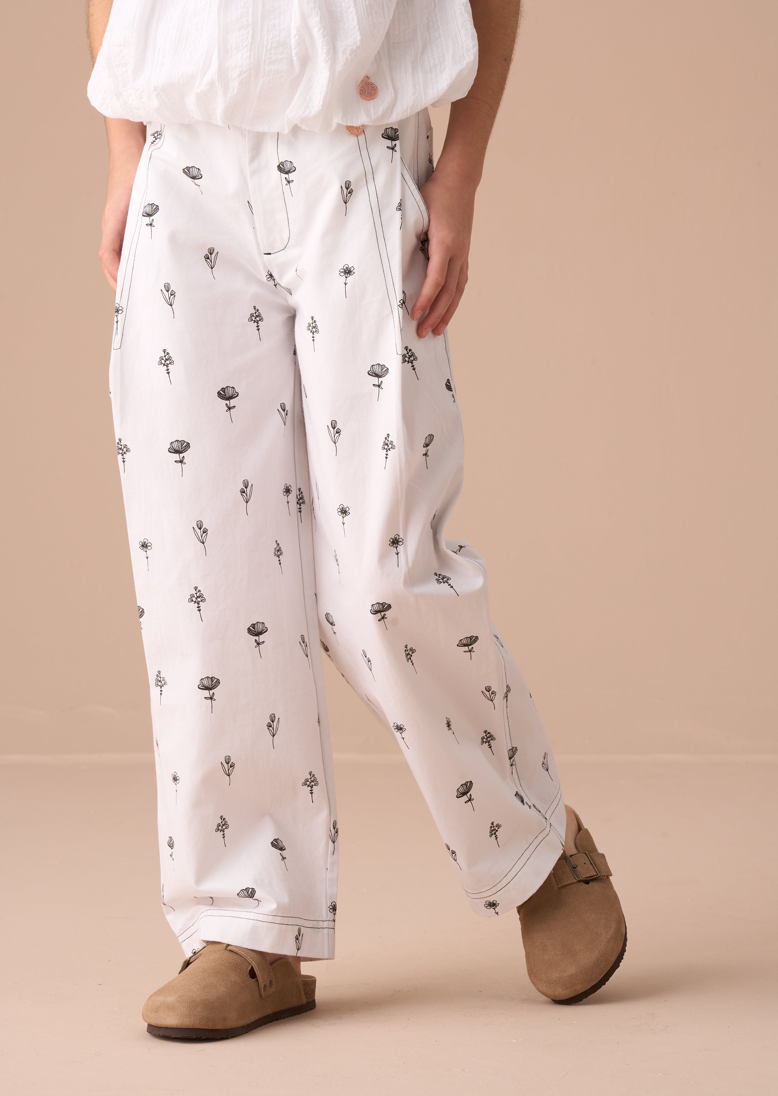 Estelle Ivory Poplin Trousers