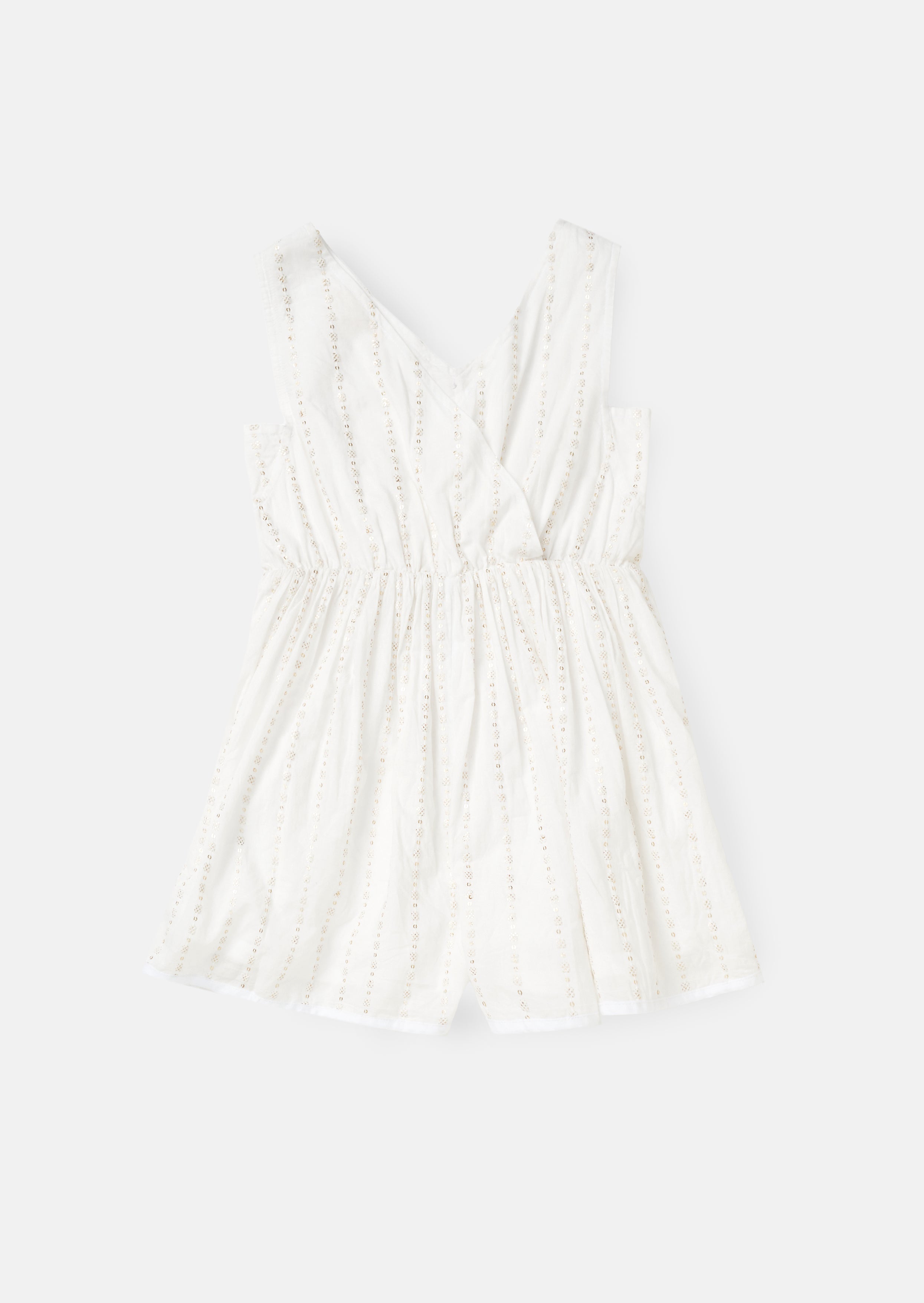 Valentina Ivory Sequin Broderie Playsuit