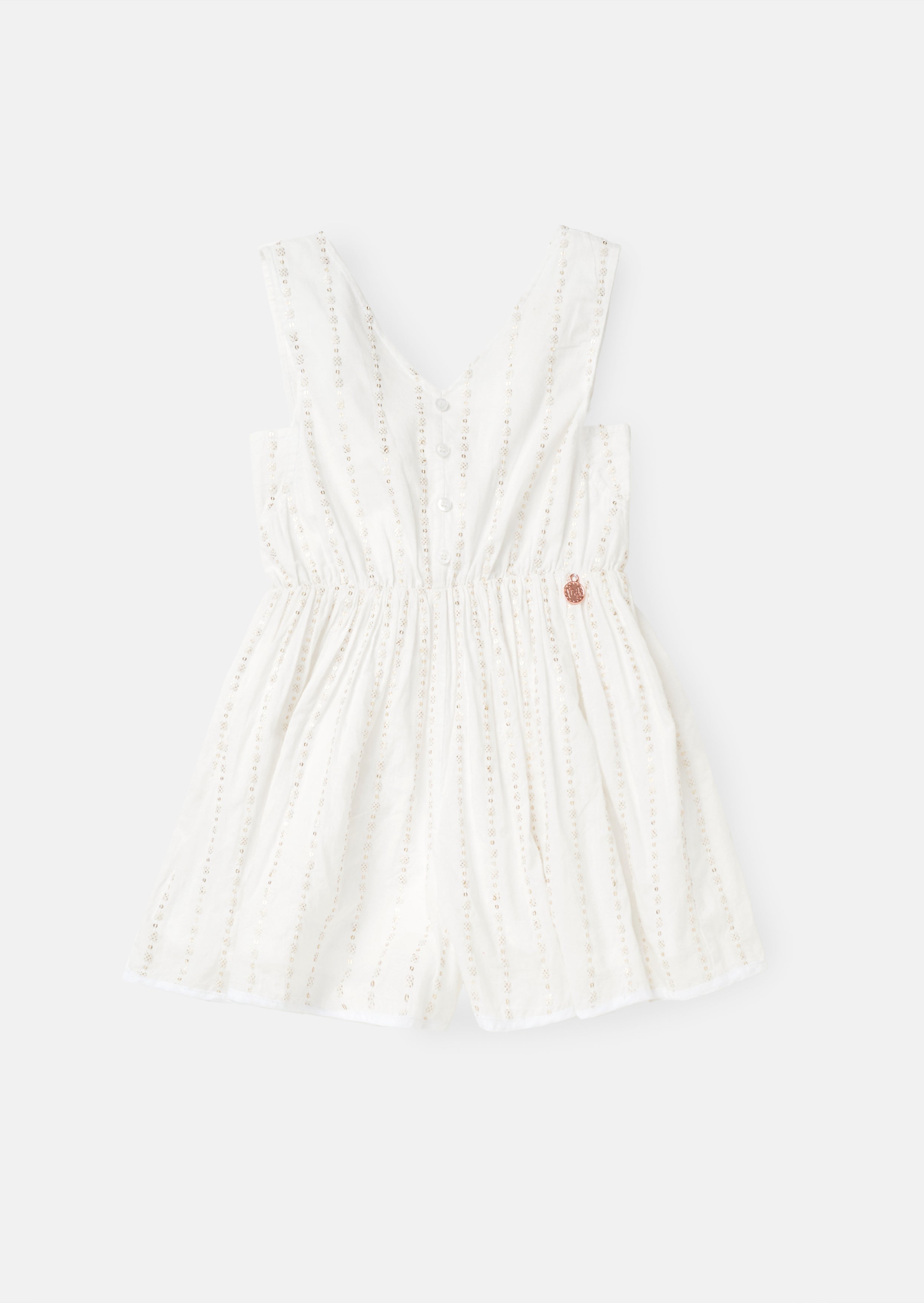 Valentina Ivory Sequin Broderie Playsuit