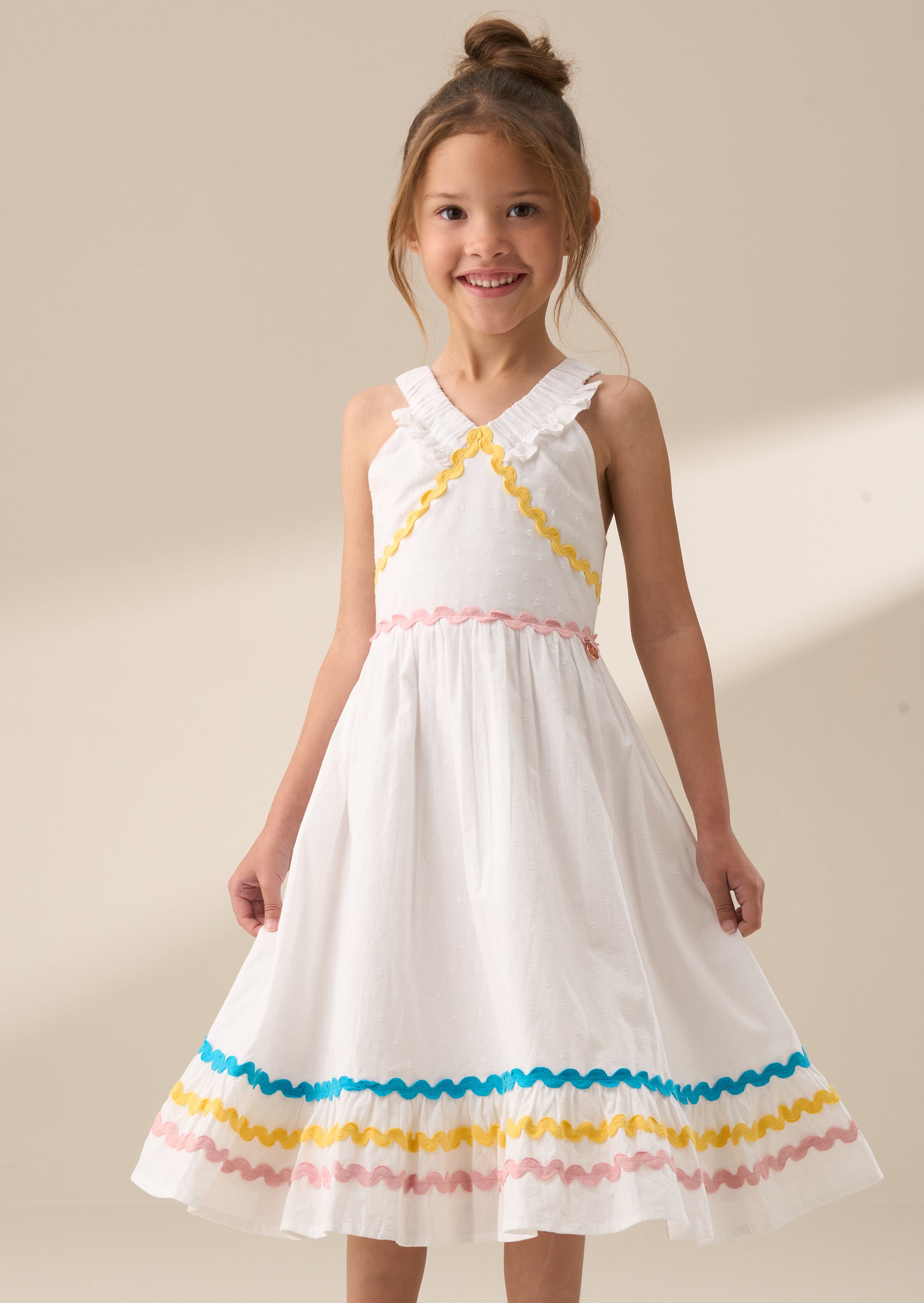 Mia White Ric Rac Sundress