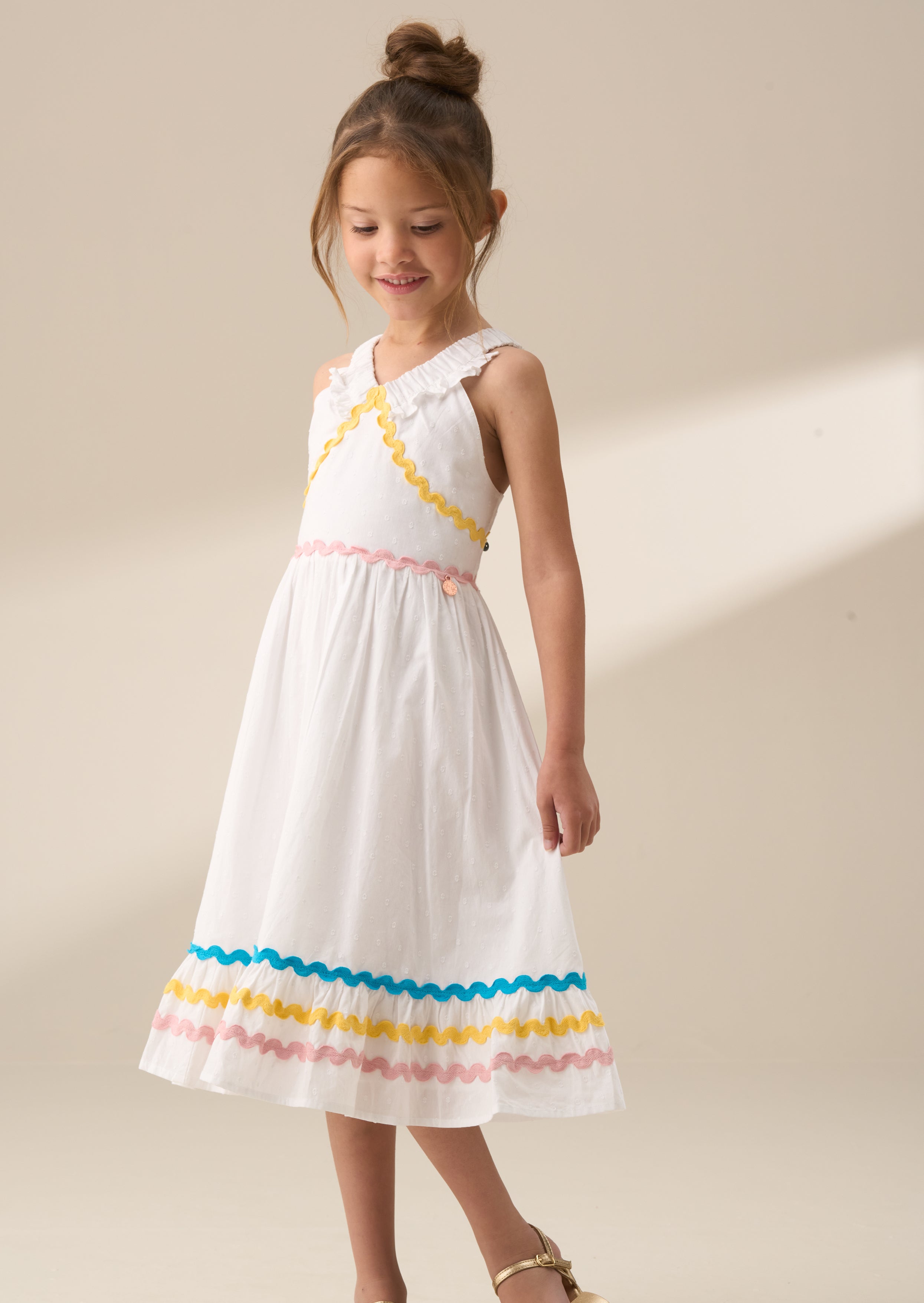 Mia White Ric Rac Sundress