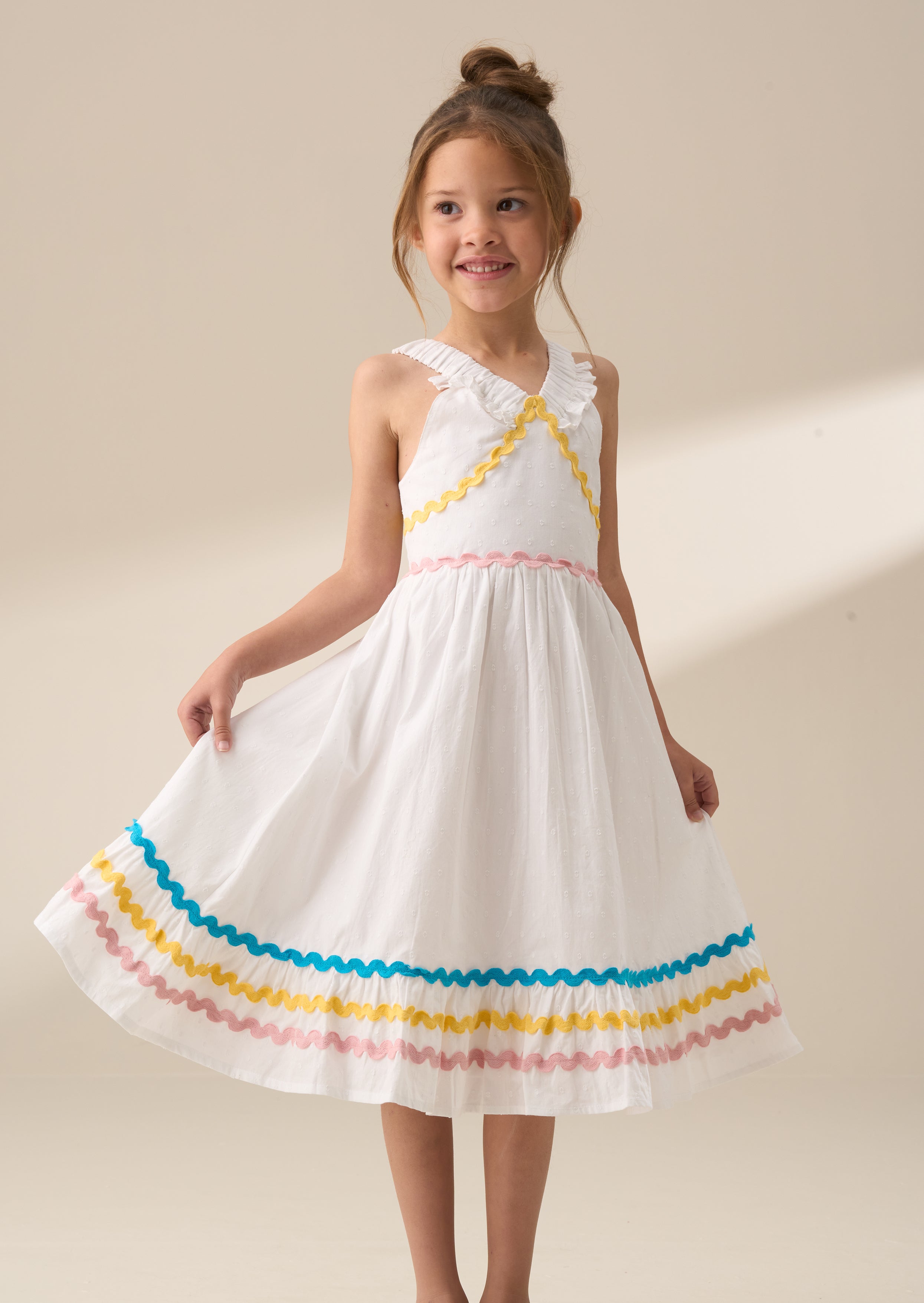 Mia White Ric Rac Sundress