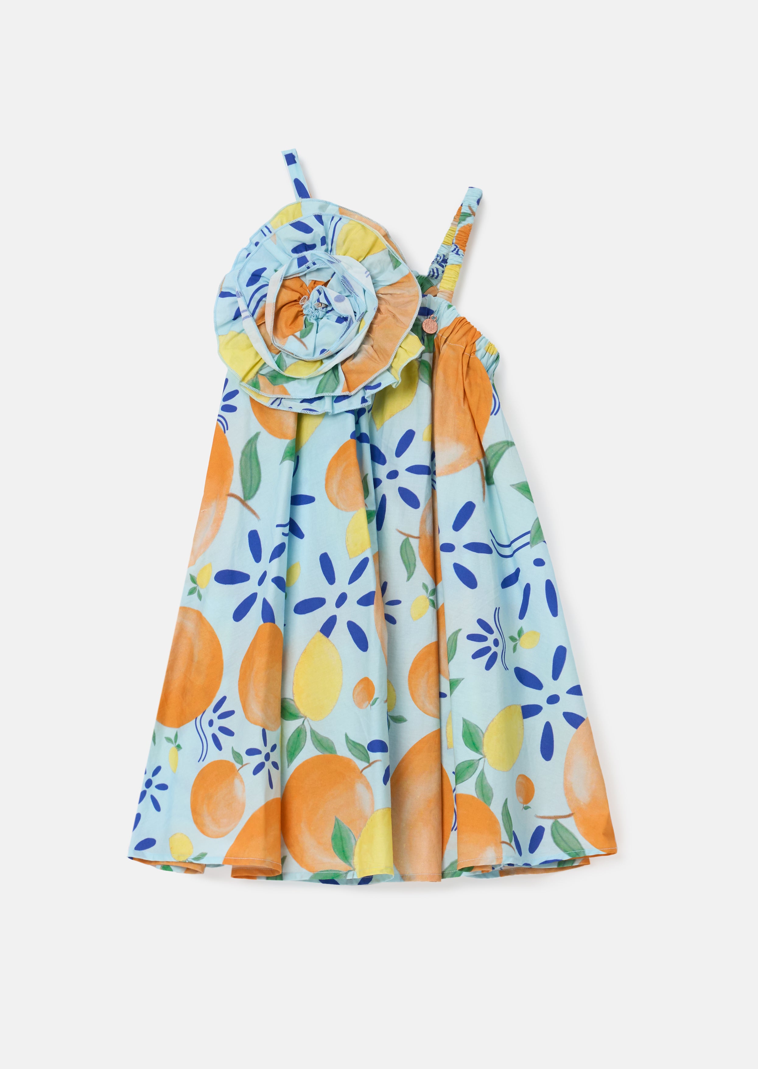 Carrie Multi Print Swing Corsage Dress