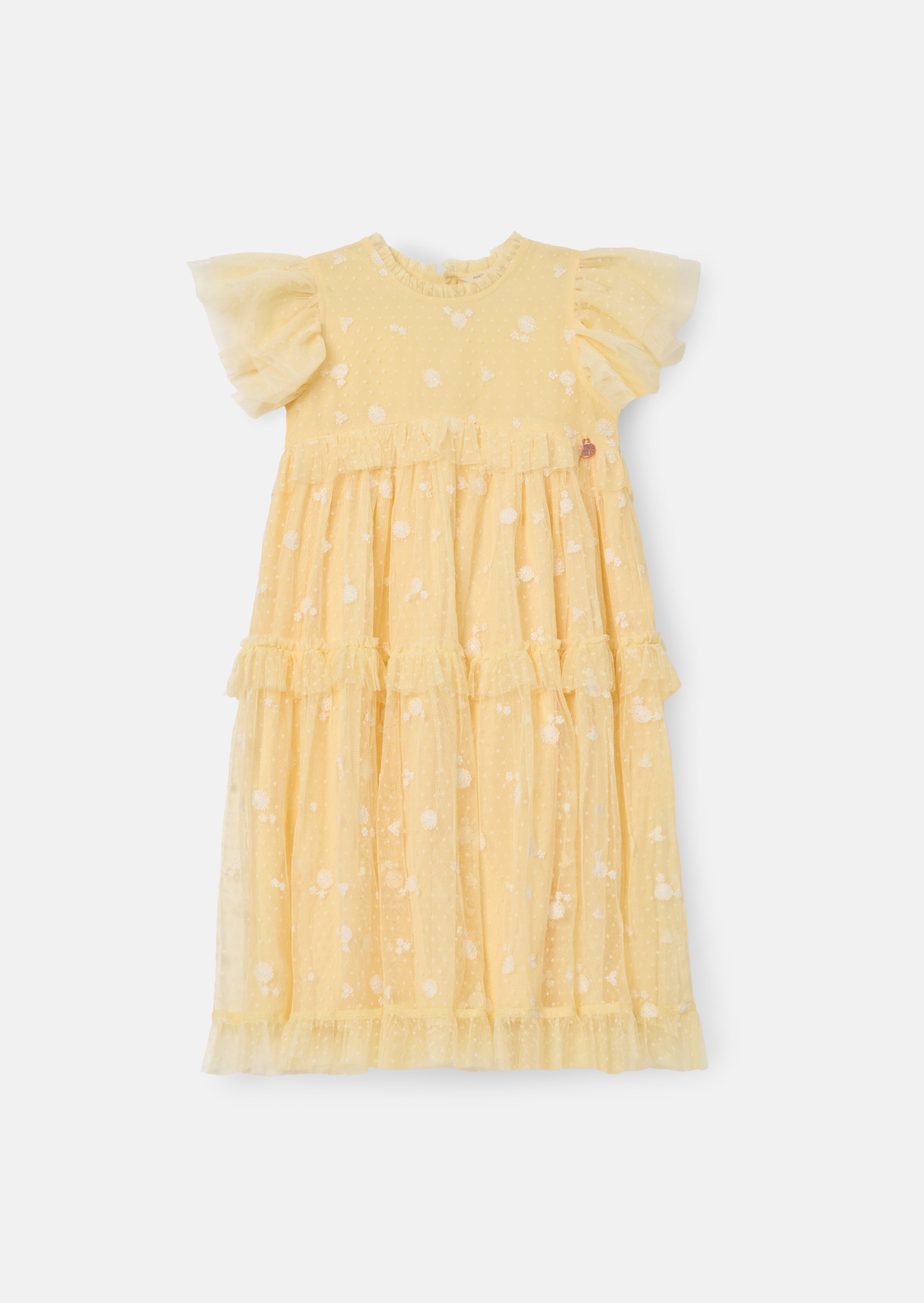 Luisa Sunshine Embroidered Mesh Dress