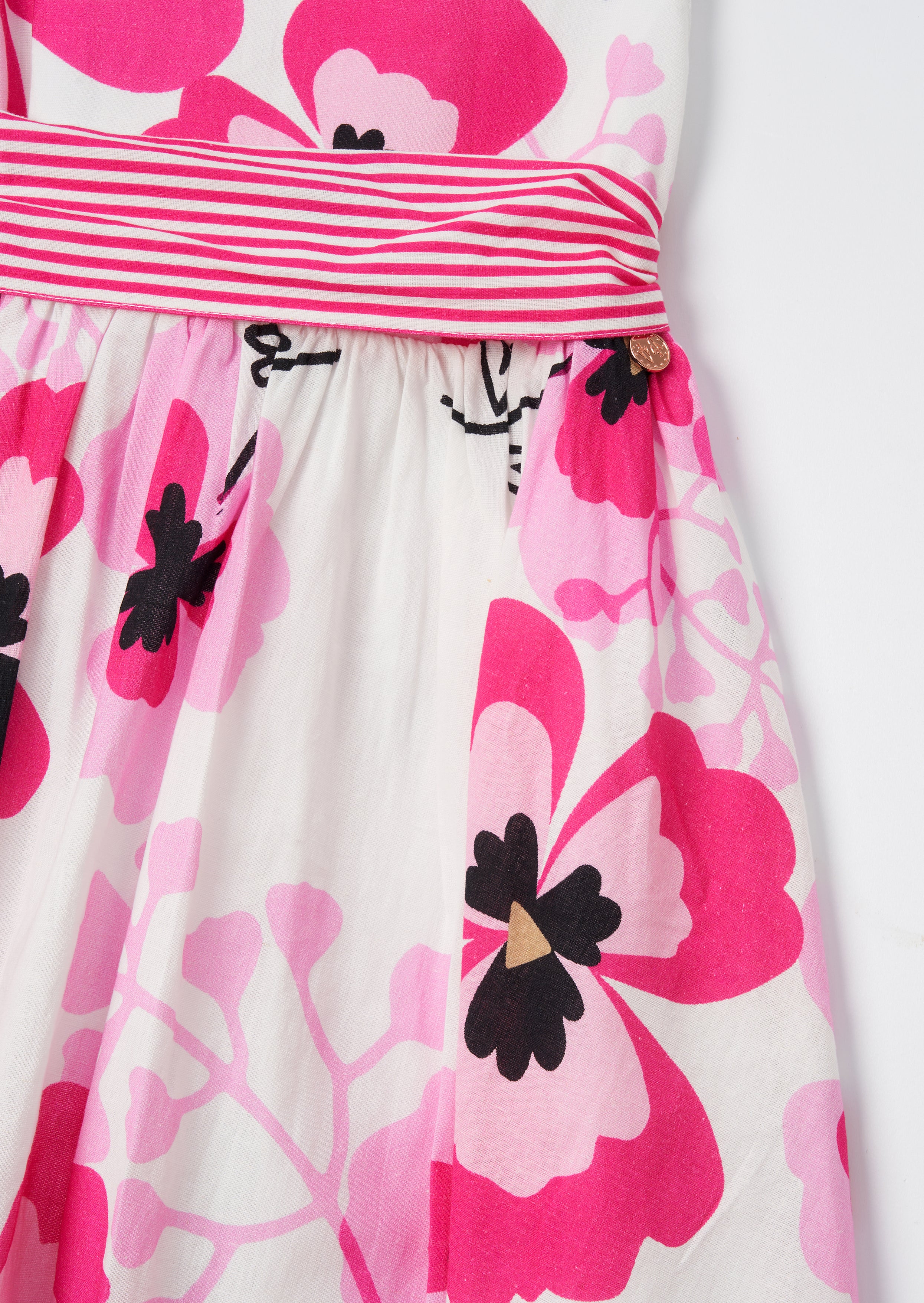 Bella Pink Pansy Print Dress