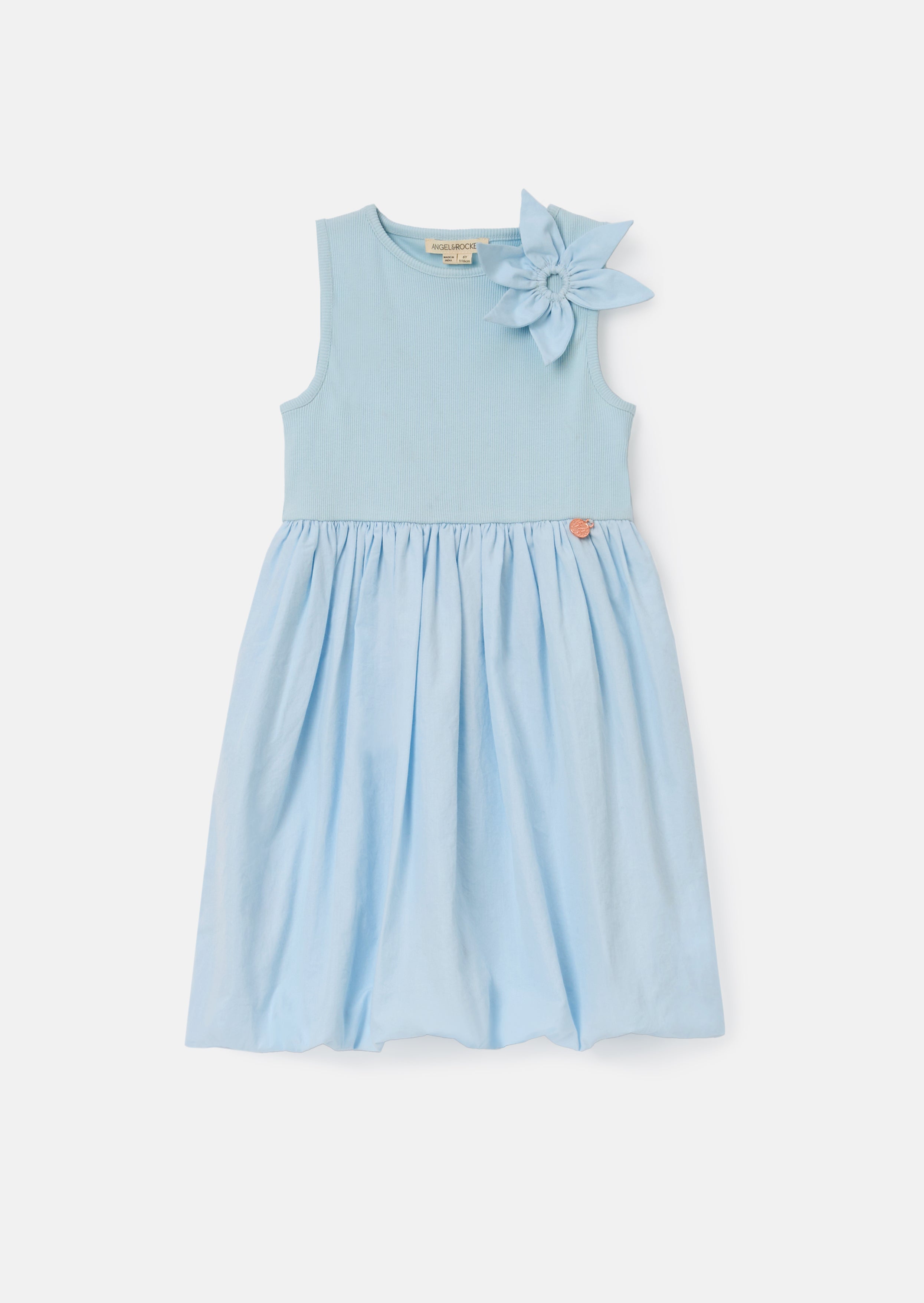 Jenny Blue Puffball Corsage Dress