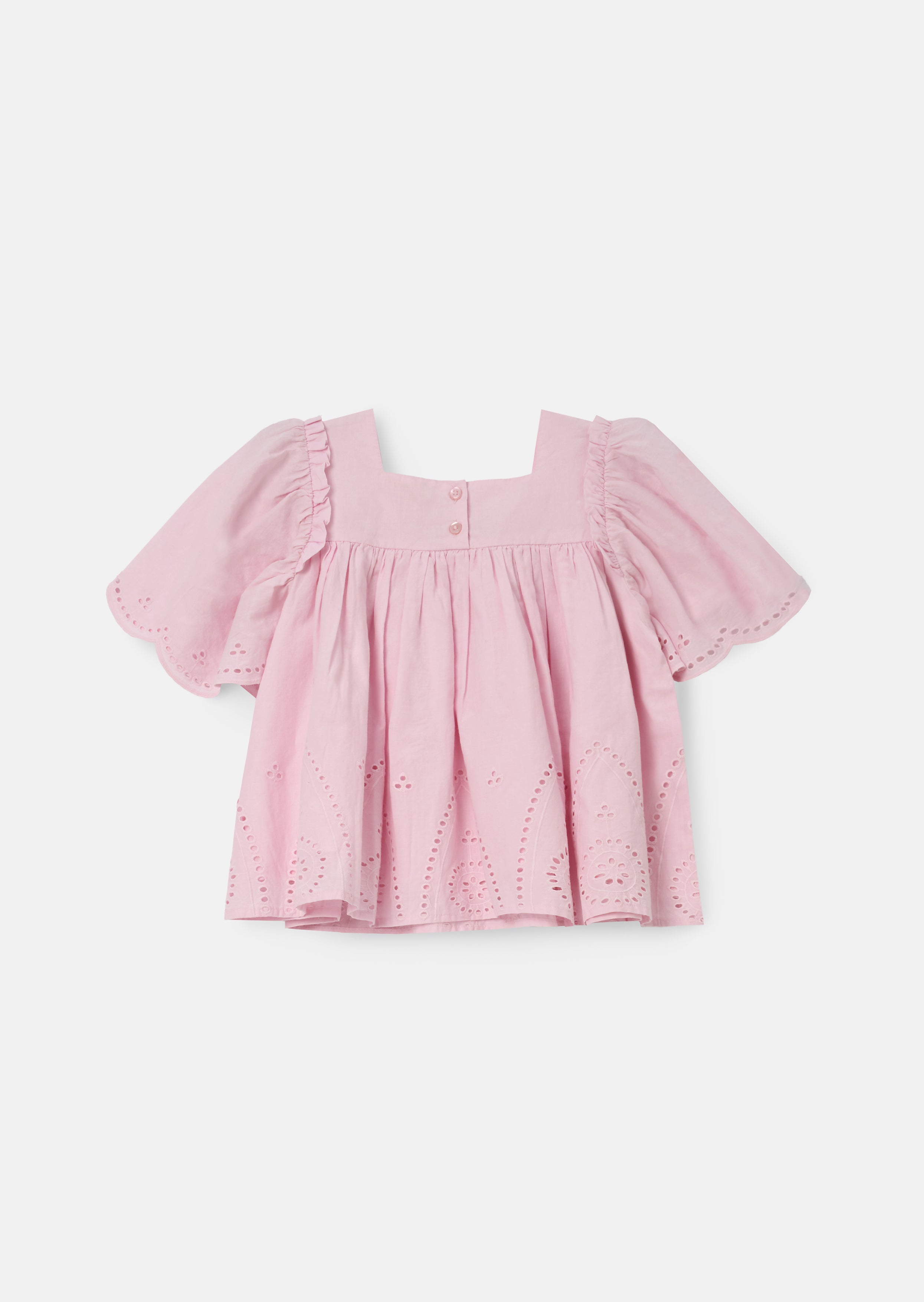 Flo Pink Woven Cotton Top