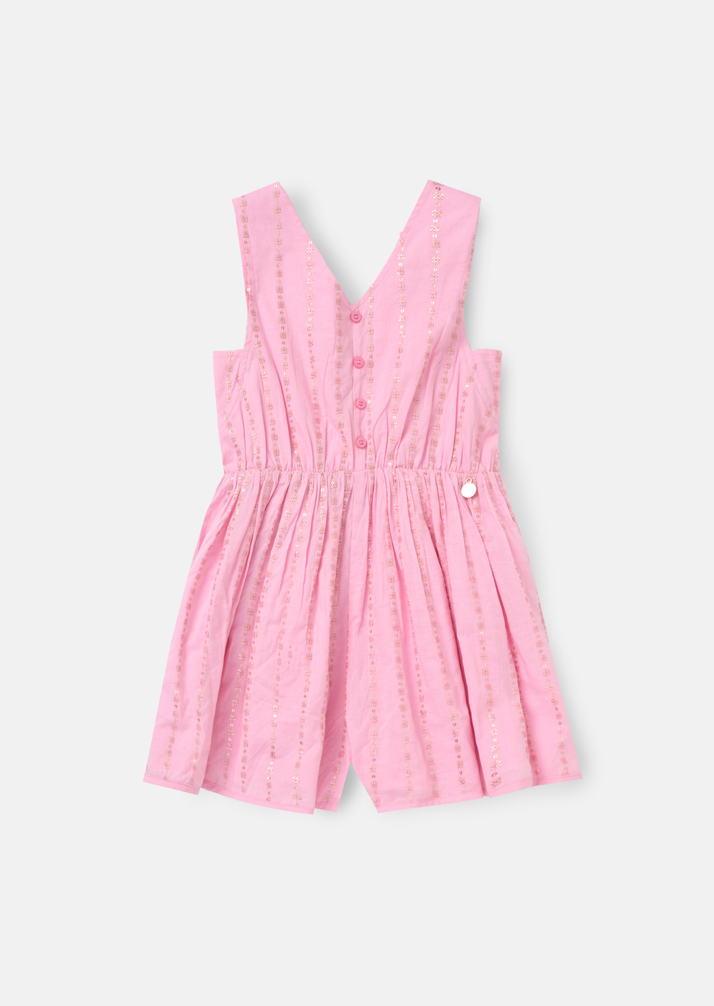 Jilly Pink Embroidered Playsuit