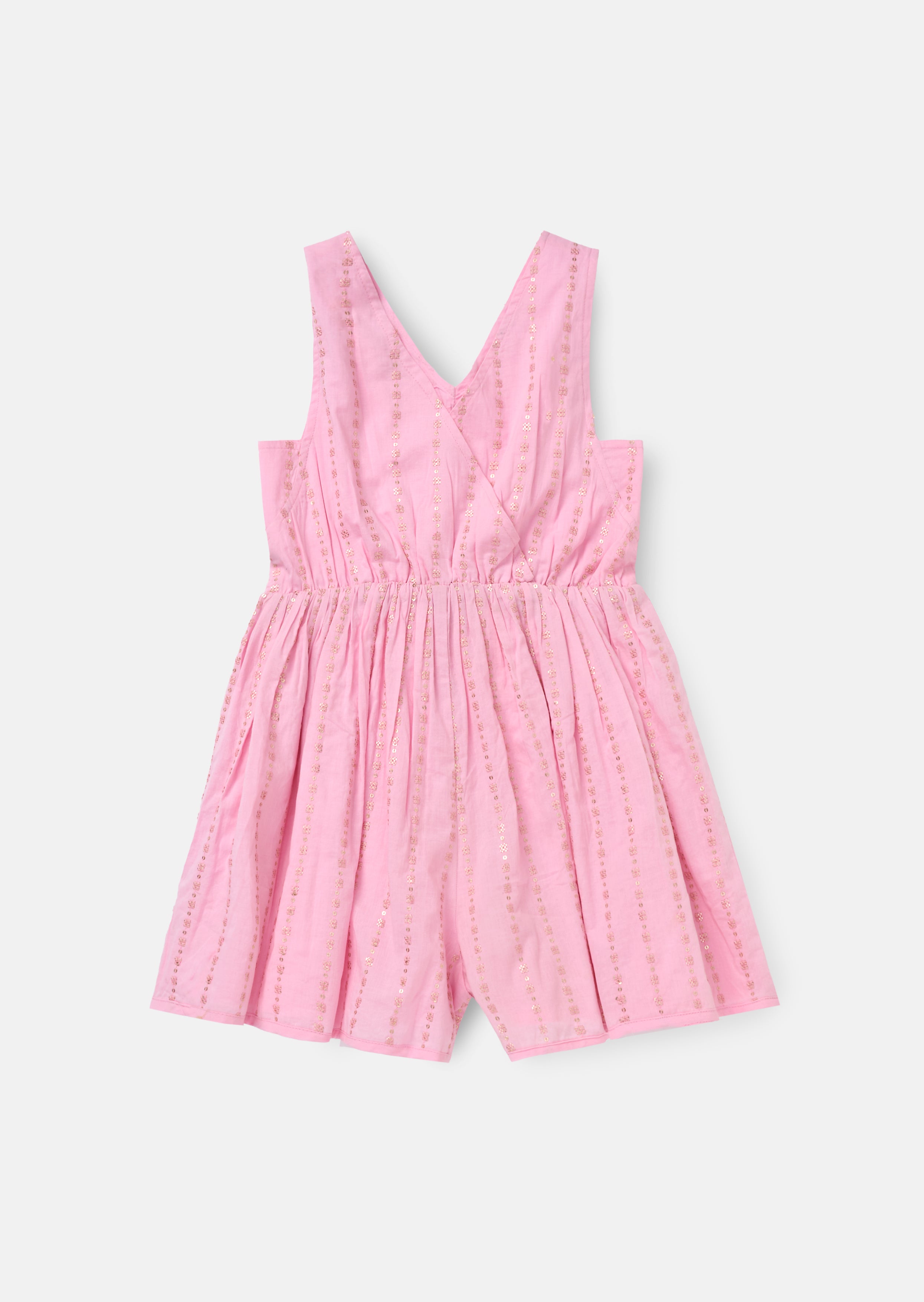 Jilly Pink Embroidered Playsuit