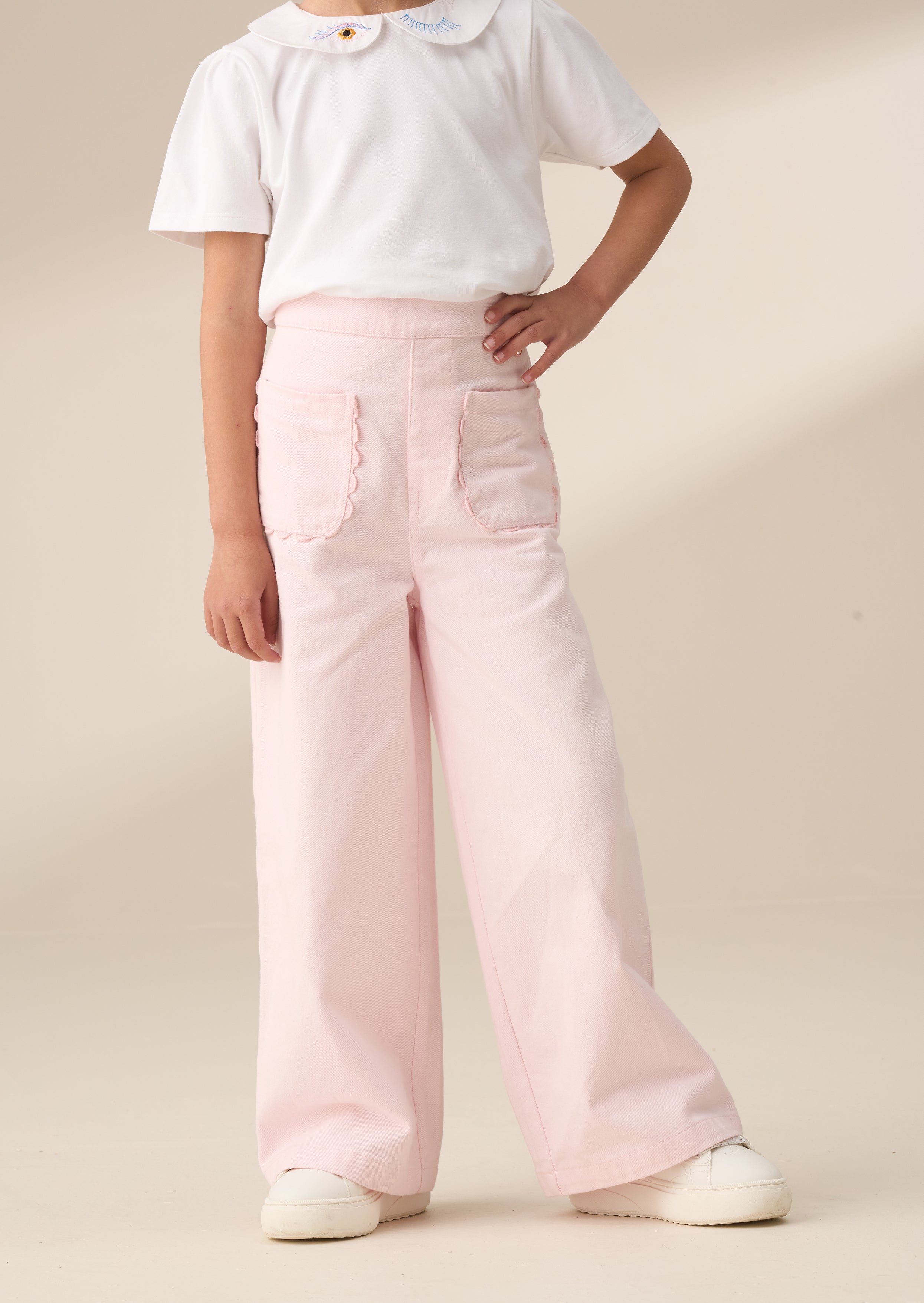 Sabine Pink Washed Trousers