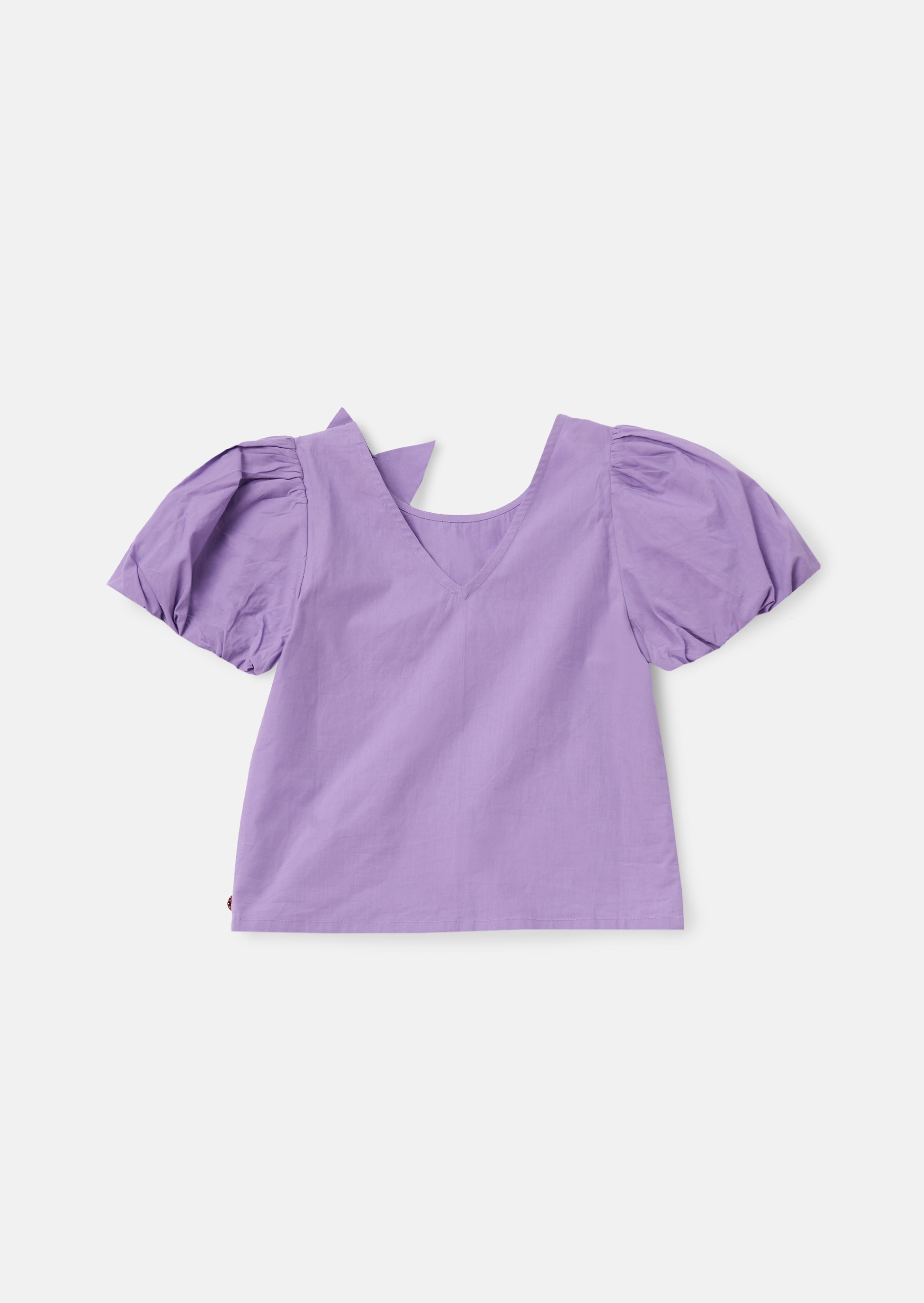 Roxie Purple Corsage Woven Top