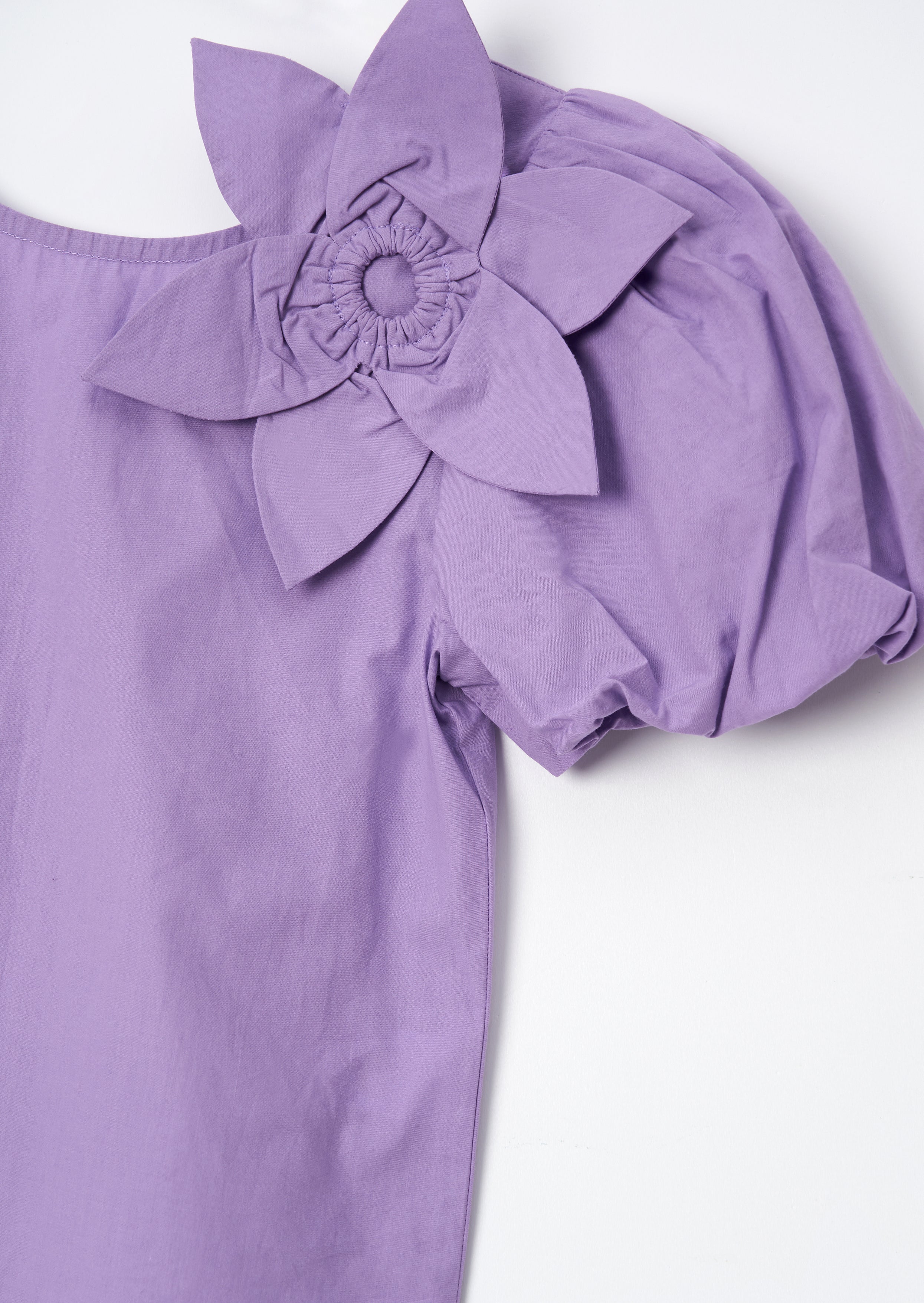 Roxie Purple Corsage Woven Top