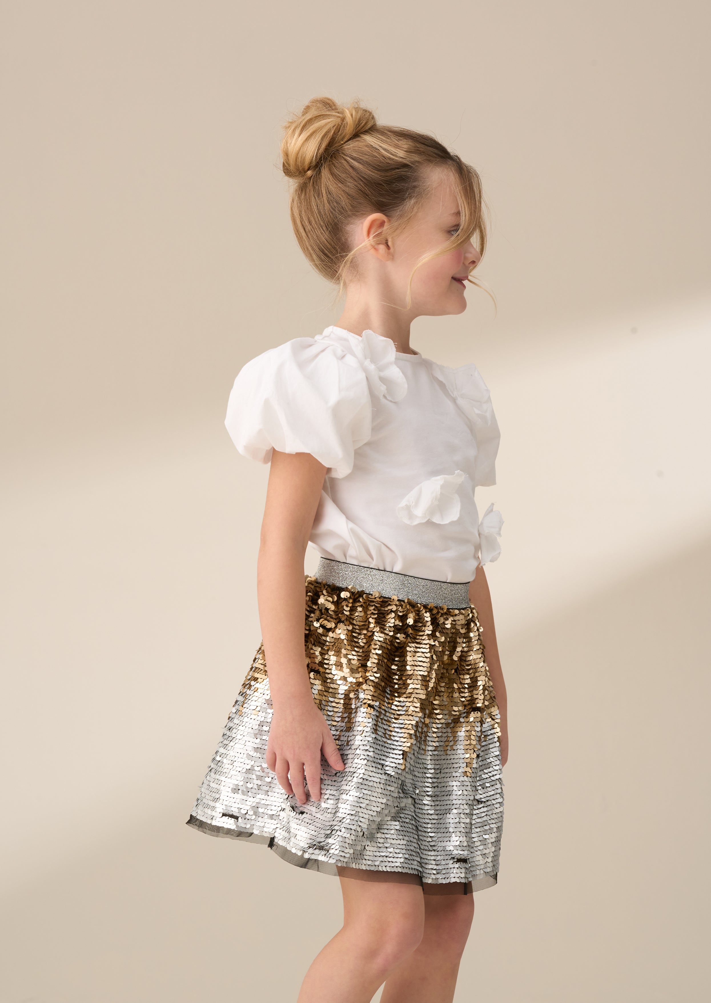 Enya Gold Sequin Skirt