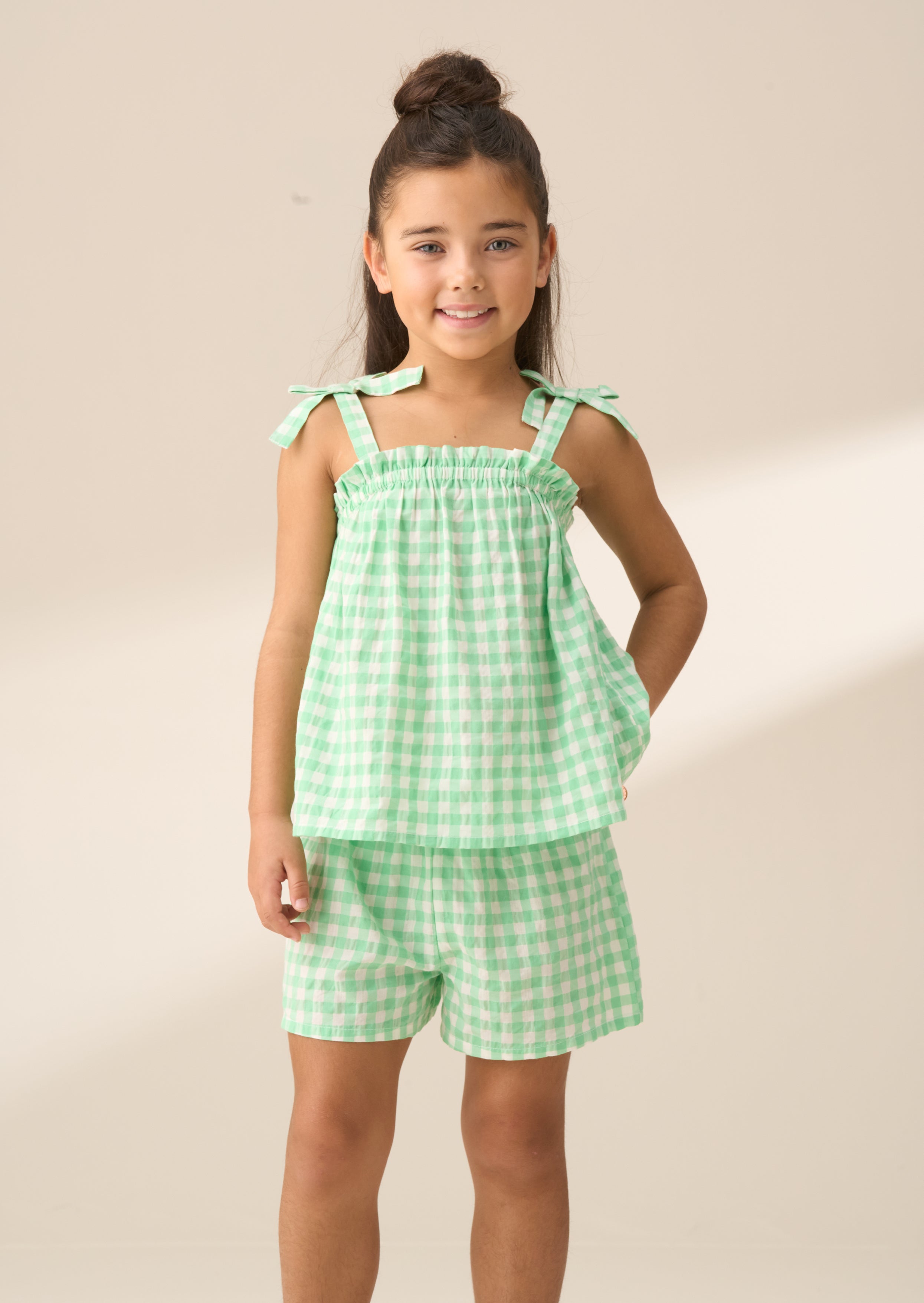 Connie Green Gingham Short