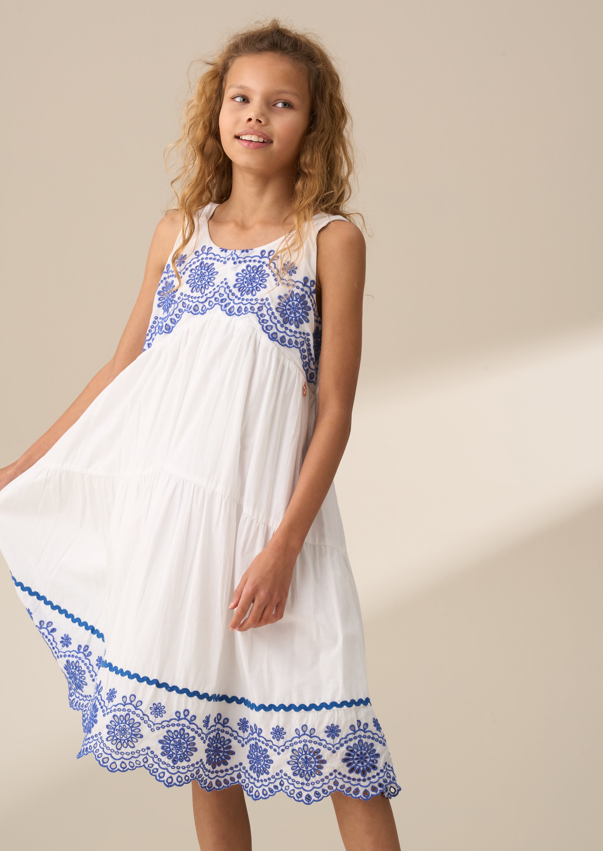 Sophie White Embroidered Sundress