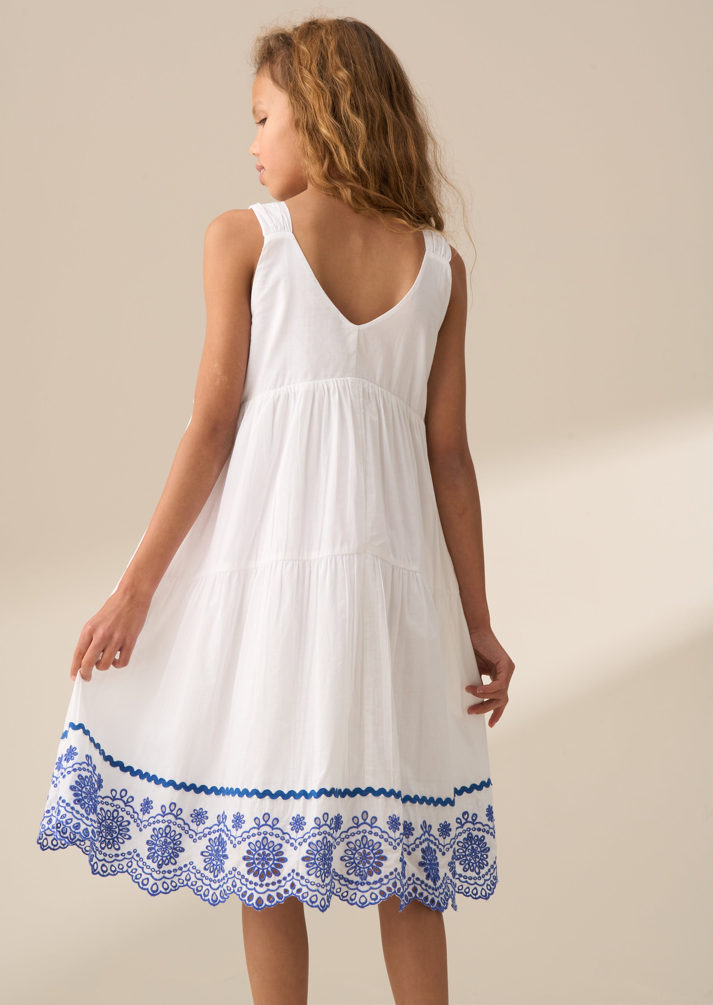 Sophie White Embroidered Sundress