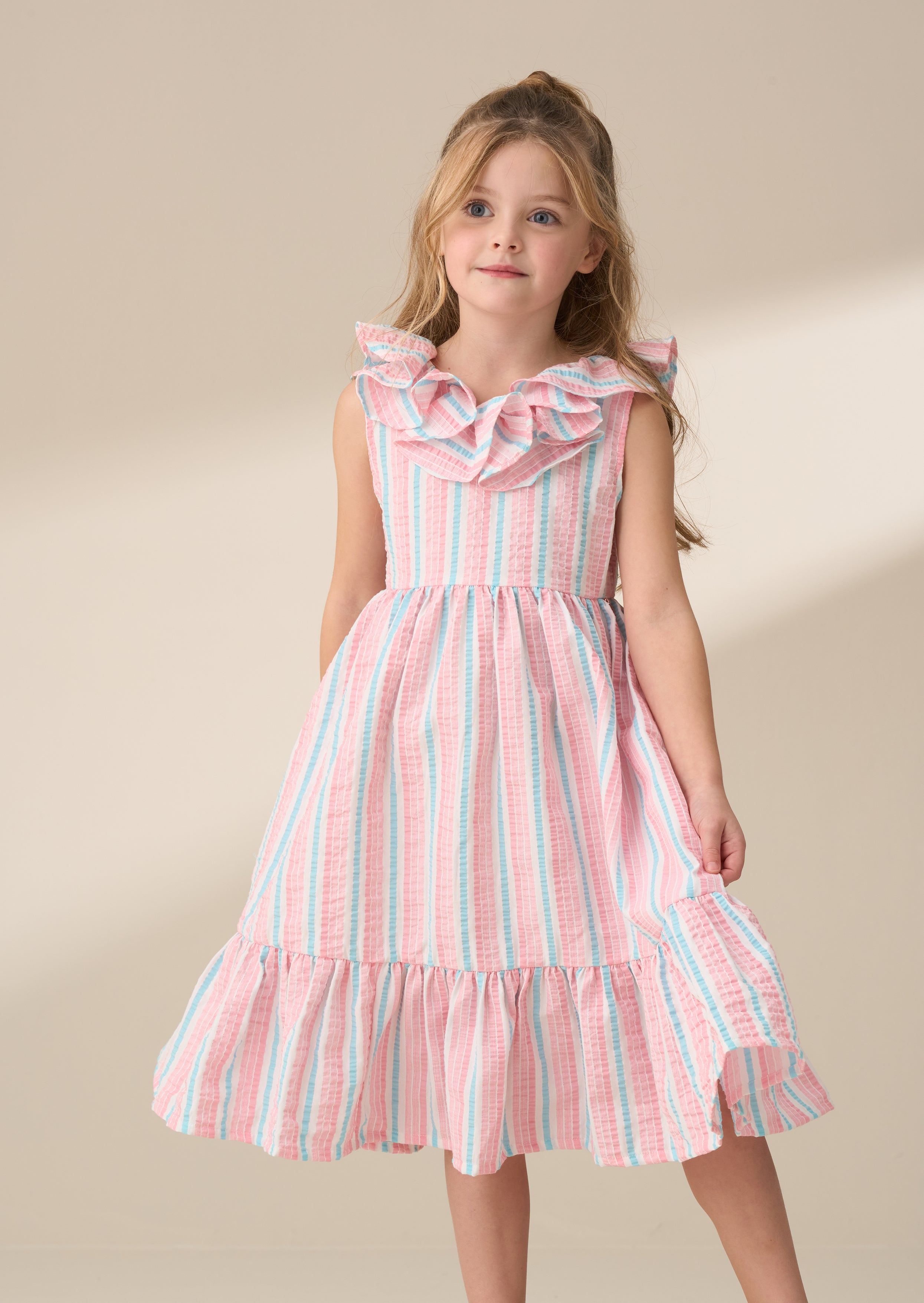 Norrie Pink Stripe Sundress