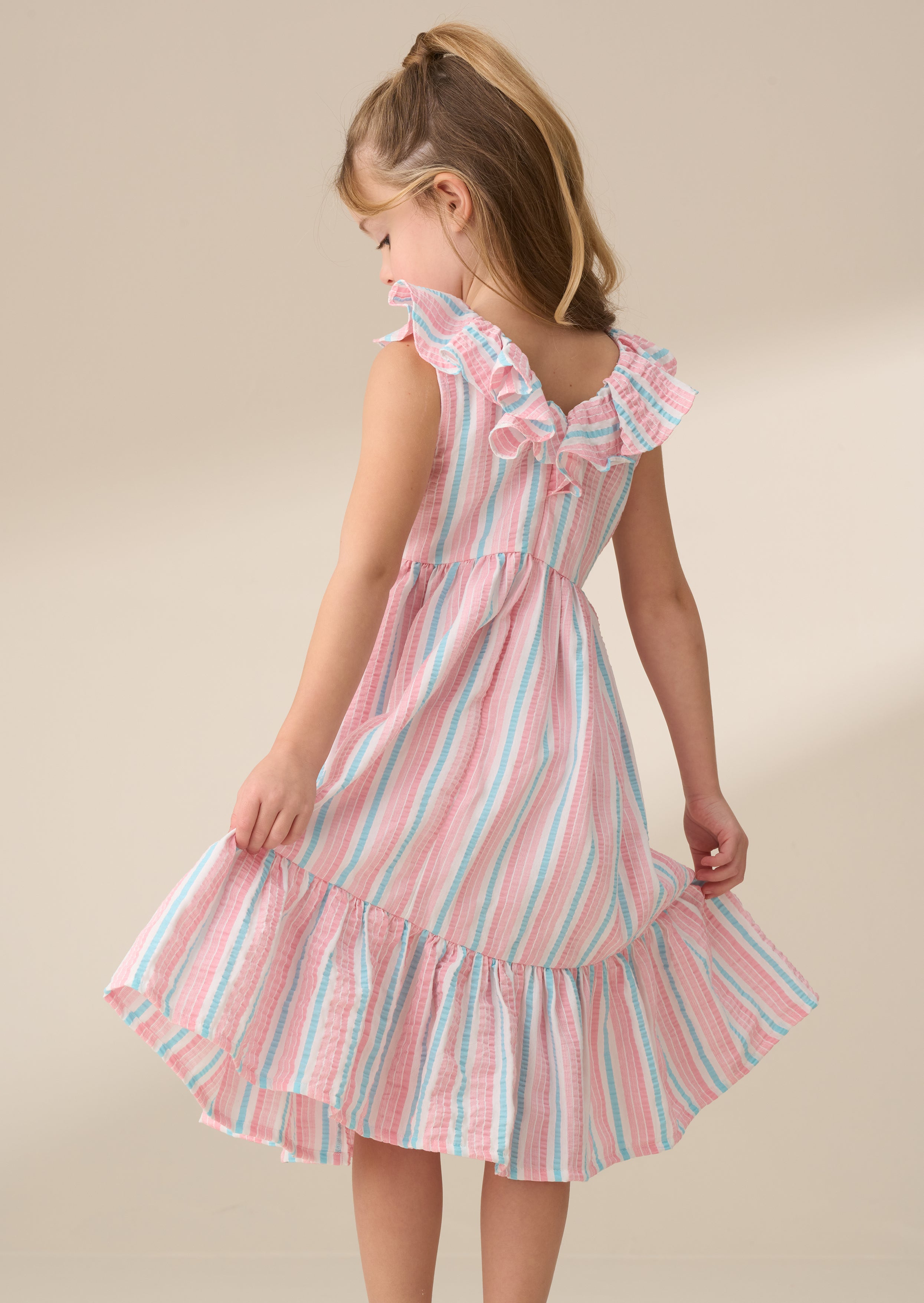 Norrie Pink Stripe Sundress