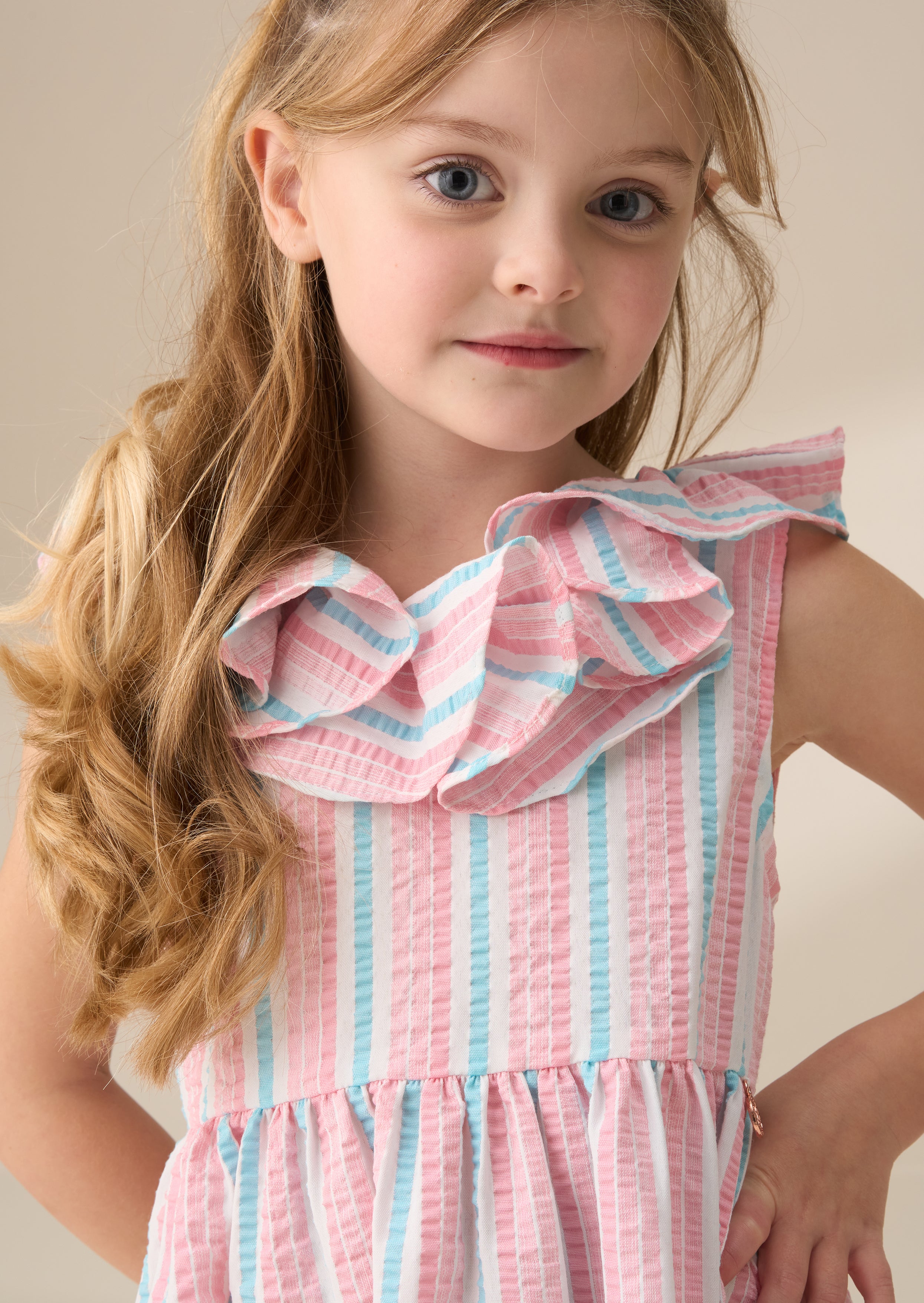 Norrie Pink Stripe Sundress