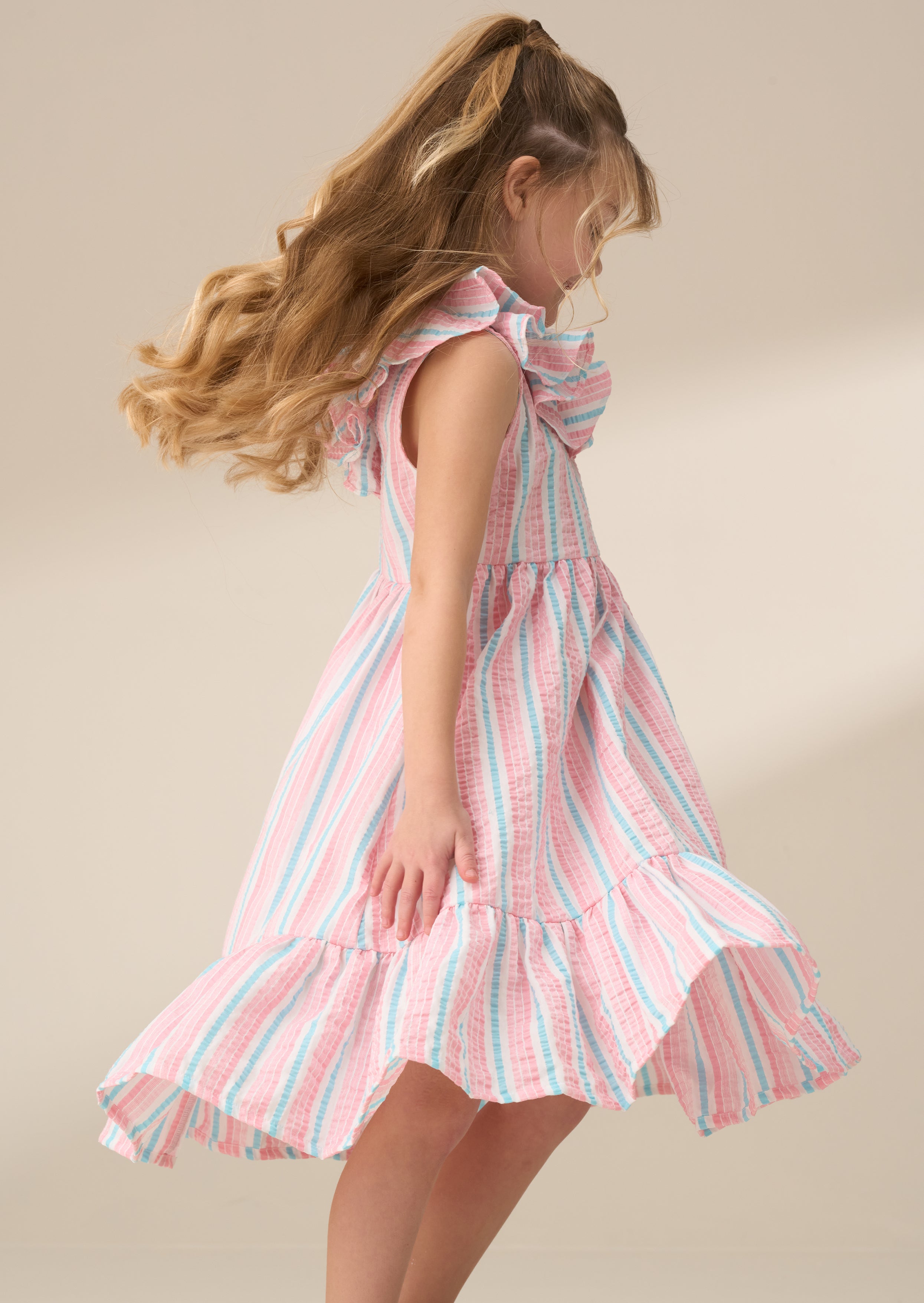 Norrie Pink Stripe Sundress