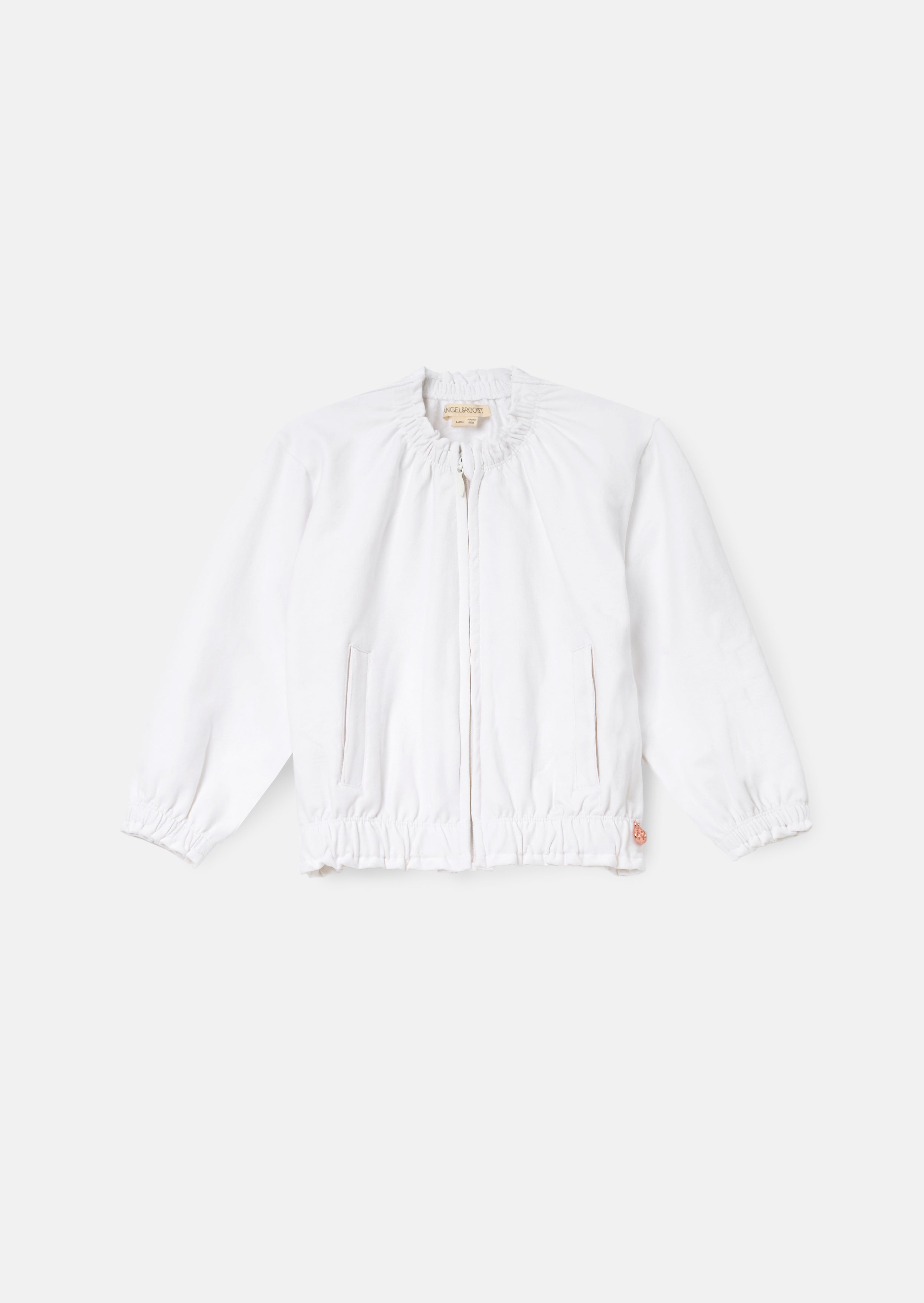 Blithe White Zip Up Jacket