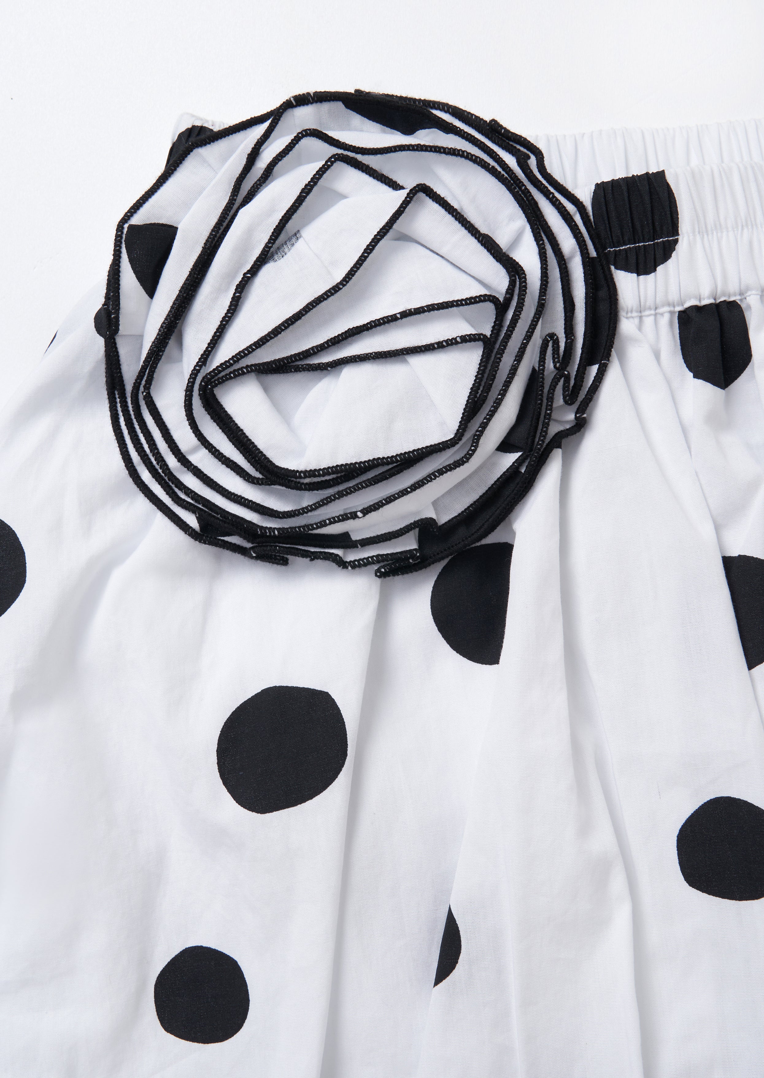 Amari White Spotty Puffball Skirt