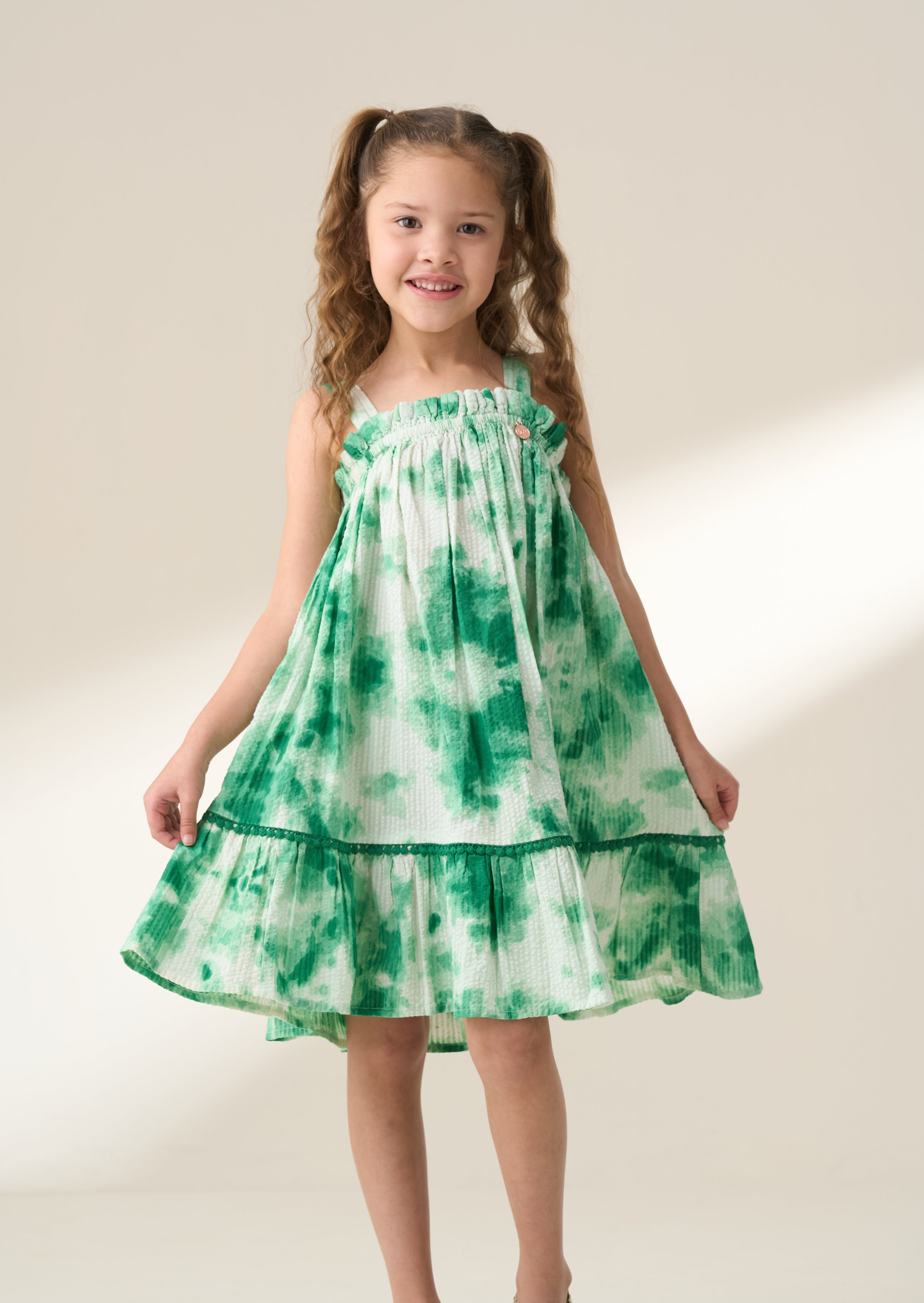 Palmeria Green Tie Dye Sun Dress