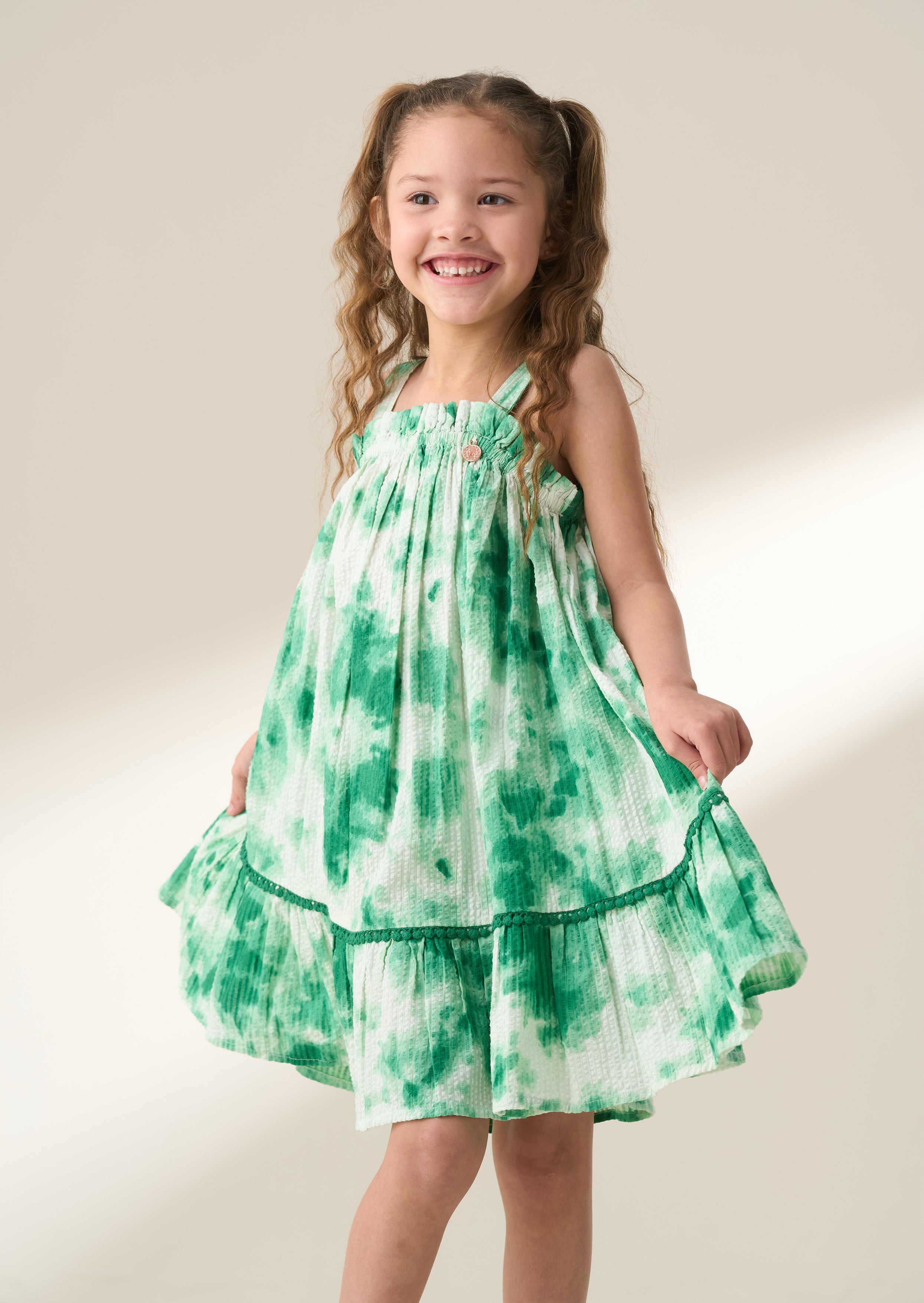 Palmeria Green Tie Dye Sun Dress