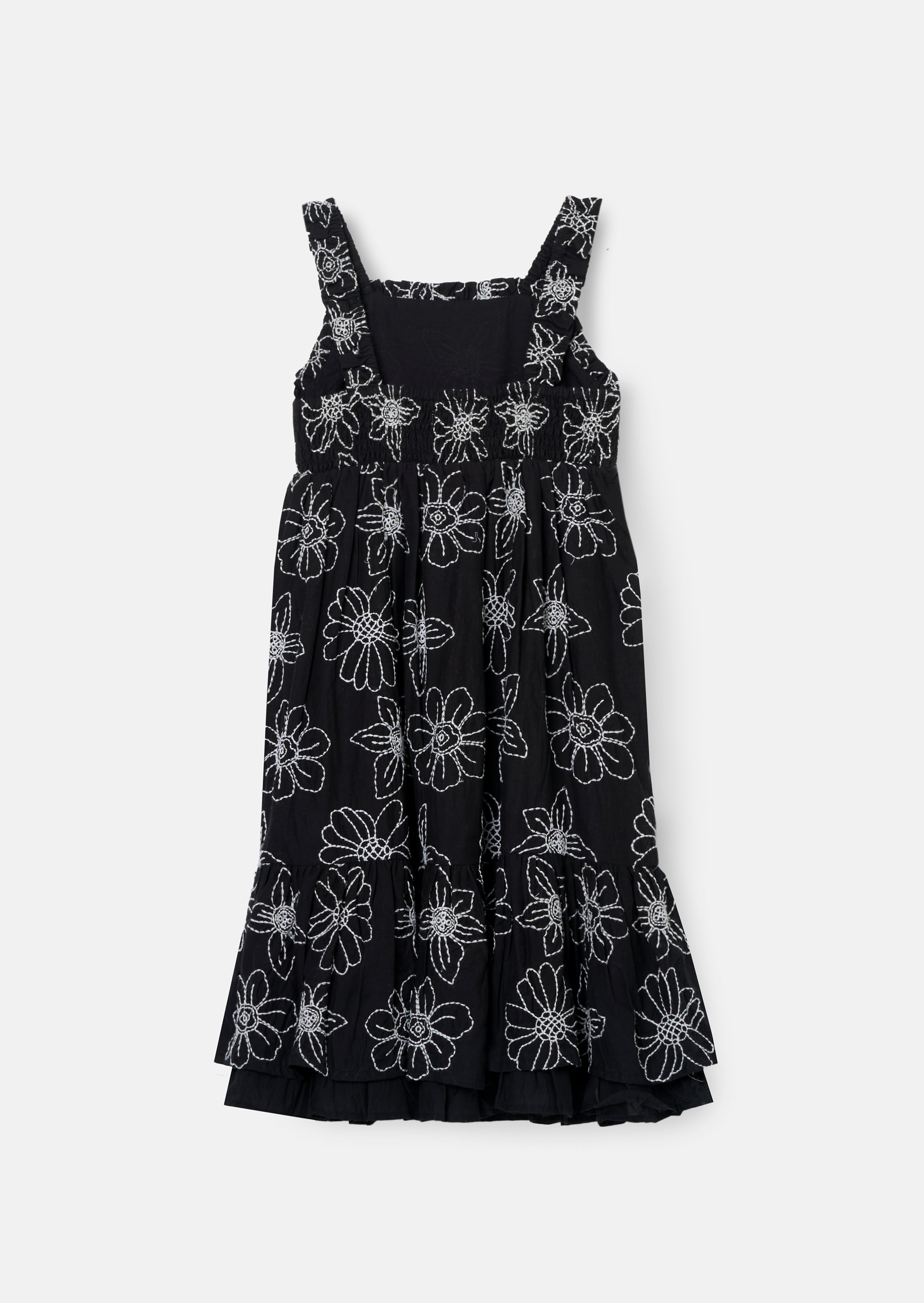 Maya Black Embroidered Woven Dress