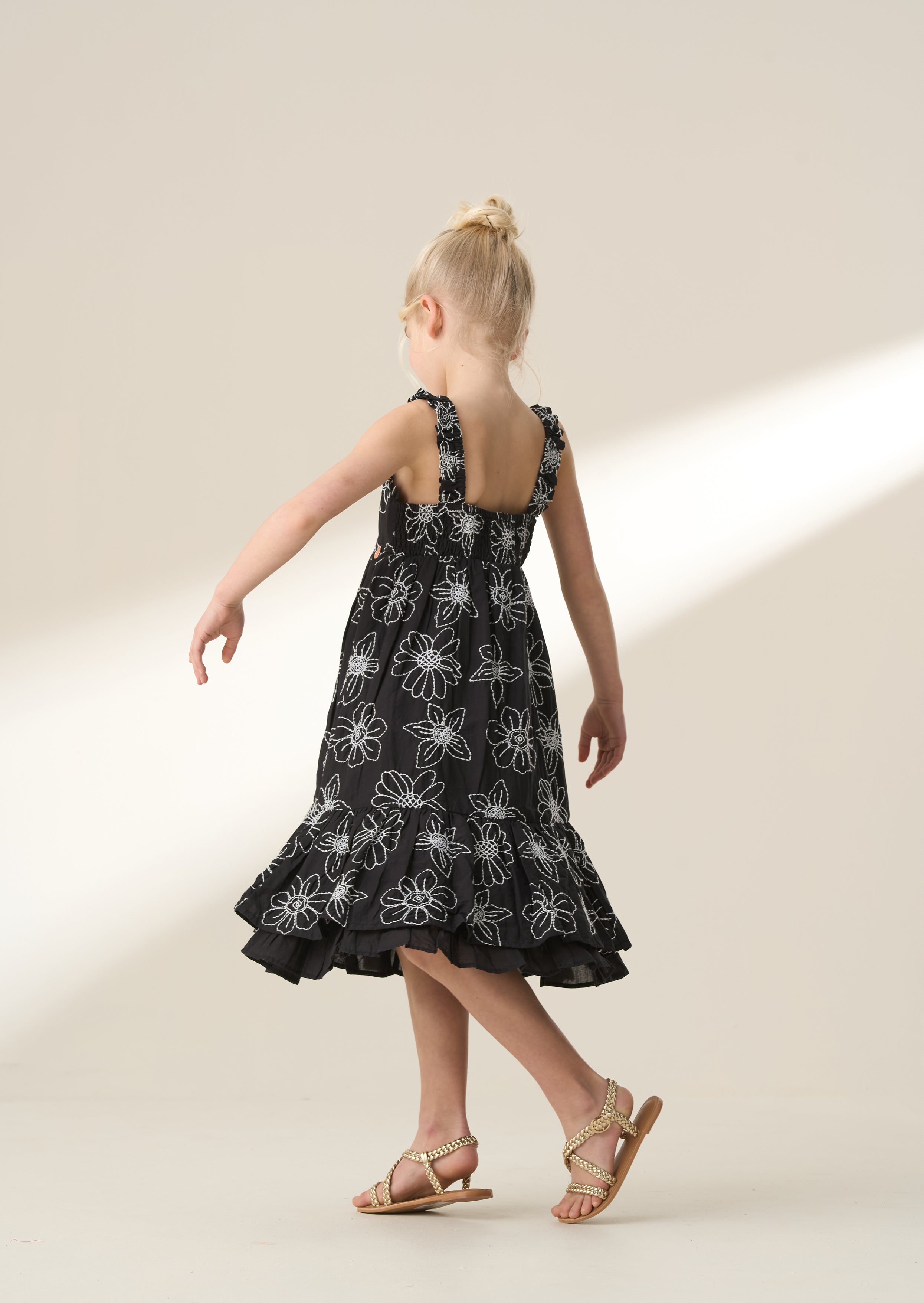 Maya Black Embroidered Woven Dress