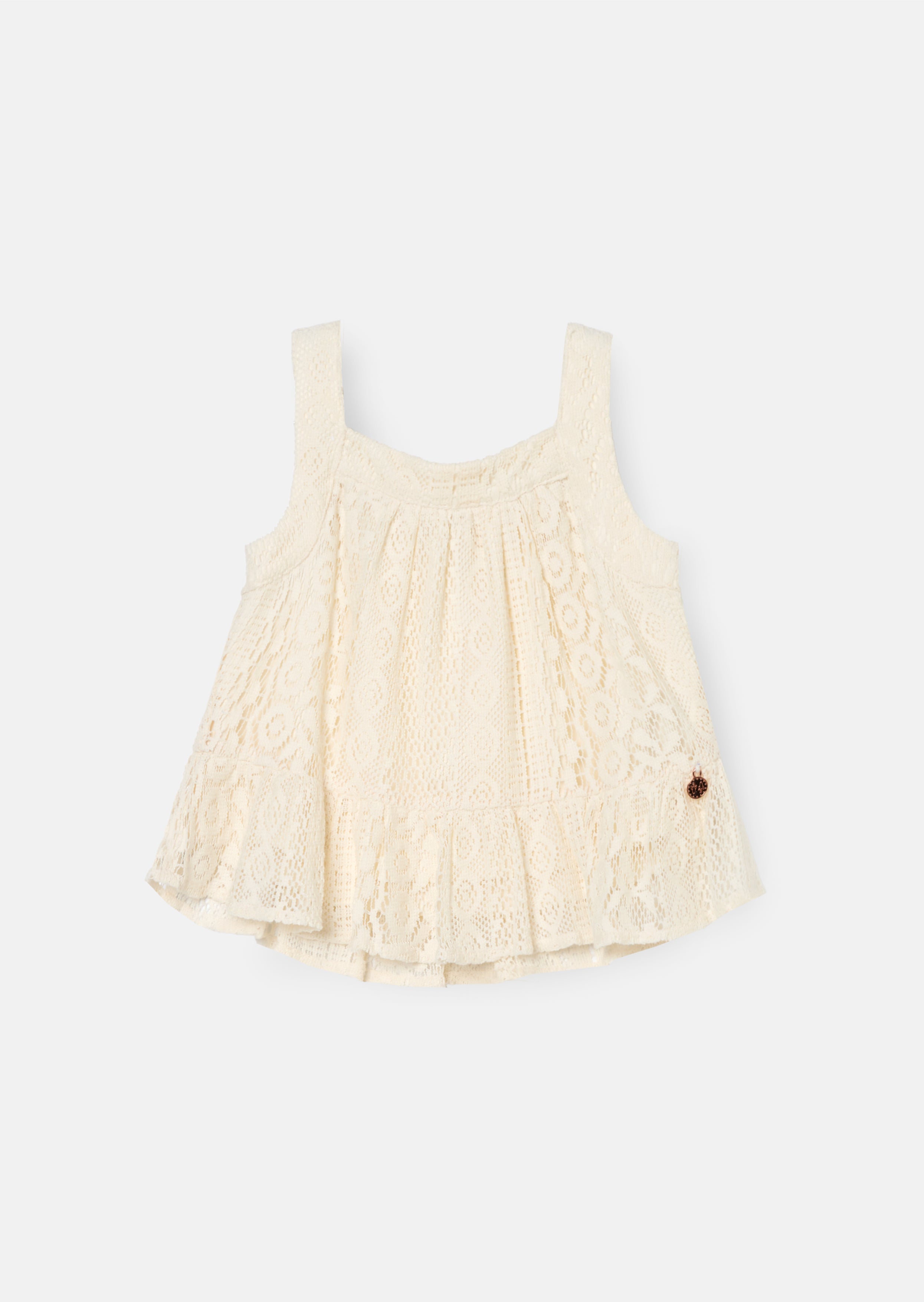 Kinsley Cream Jersey Crochet Top