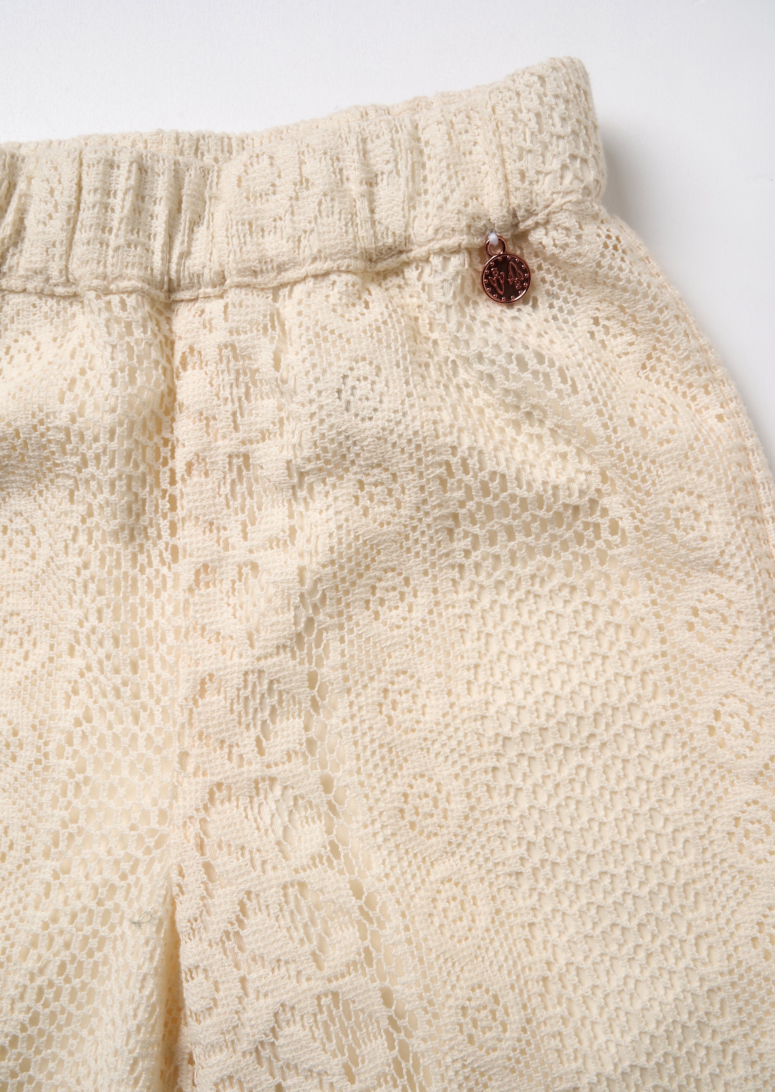 Kinsley Cream Jersey Crochet Trousers