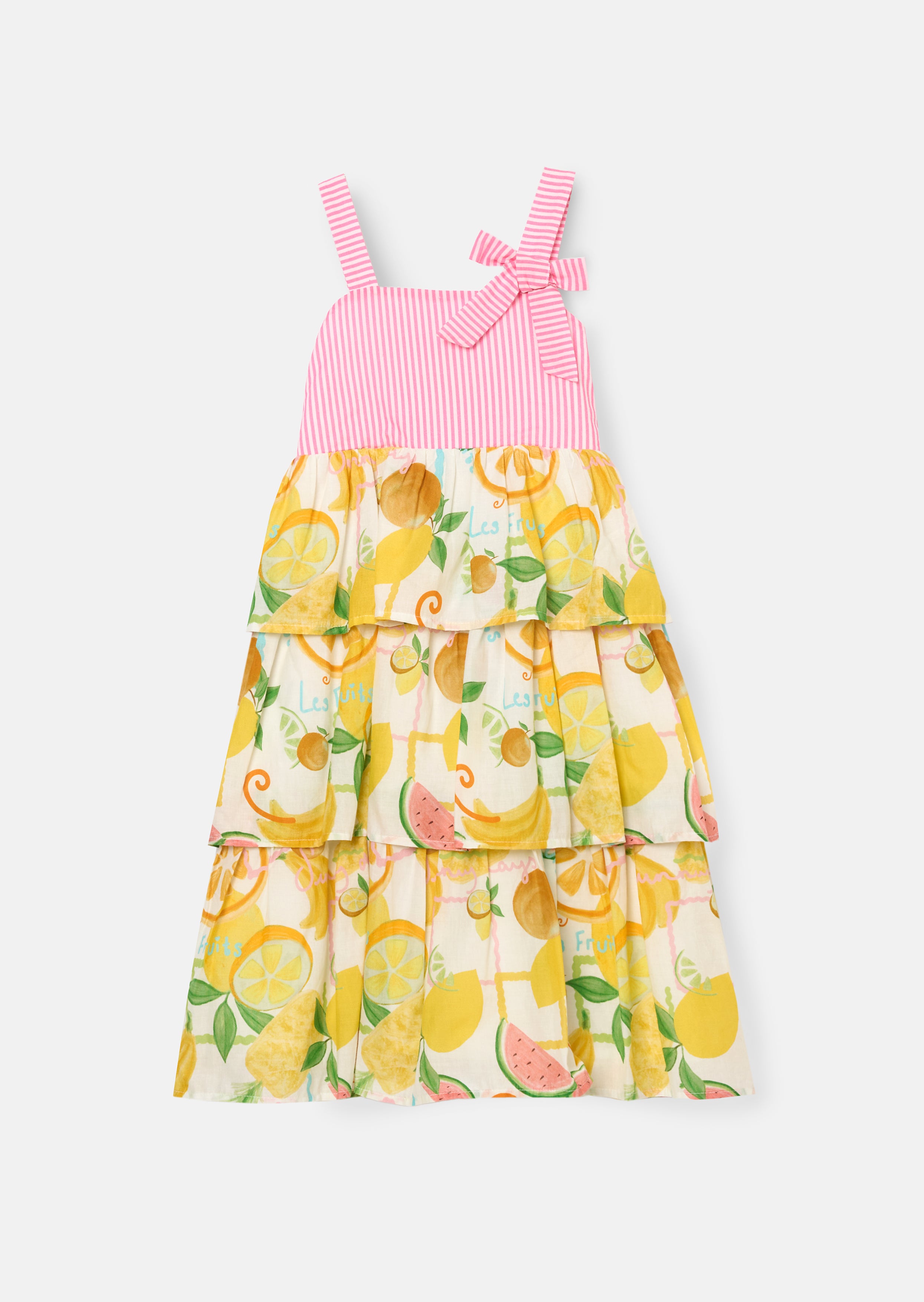 Lydia Multi Tiered Fruit Sun Dress