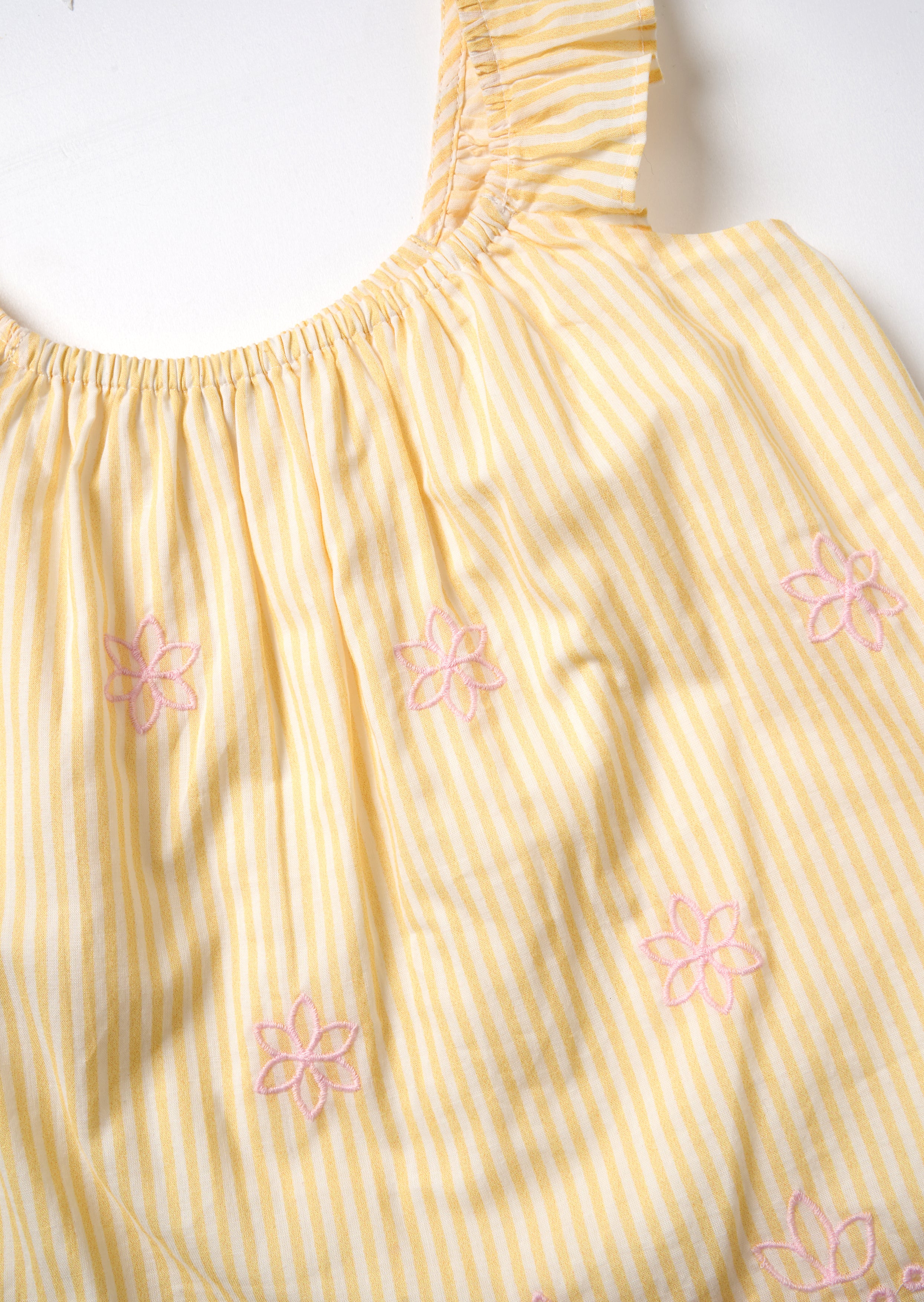 Alba Yellow Broderie PJ Set