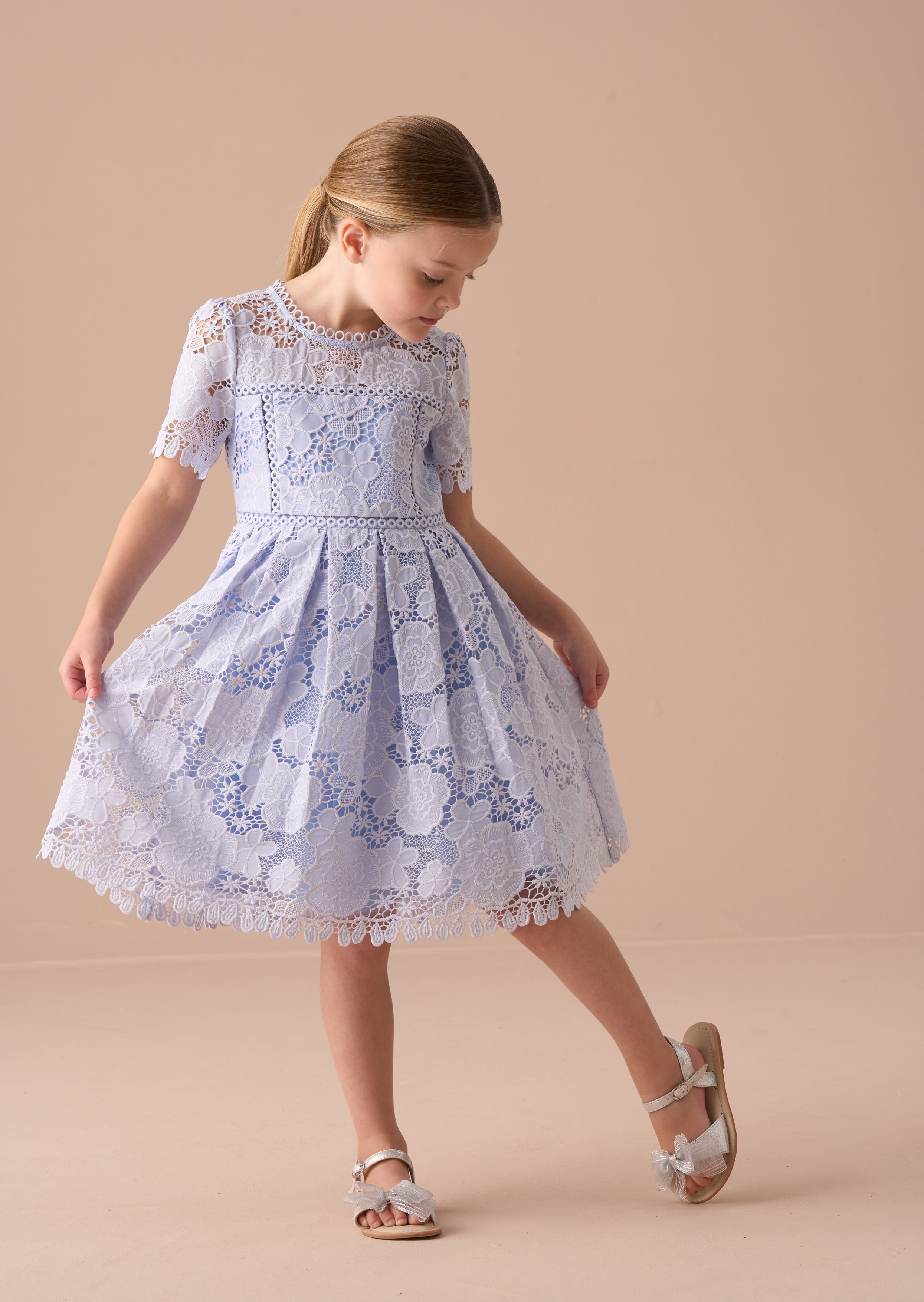 Mavea Blue Lace Dress