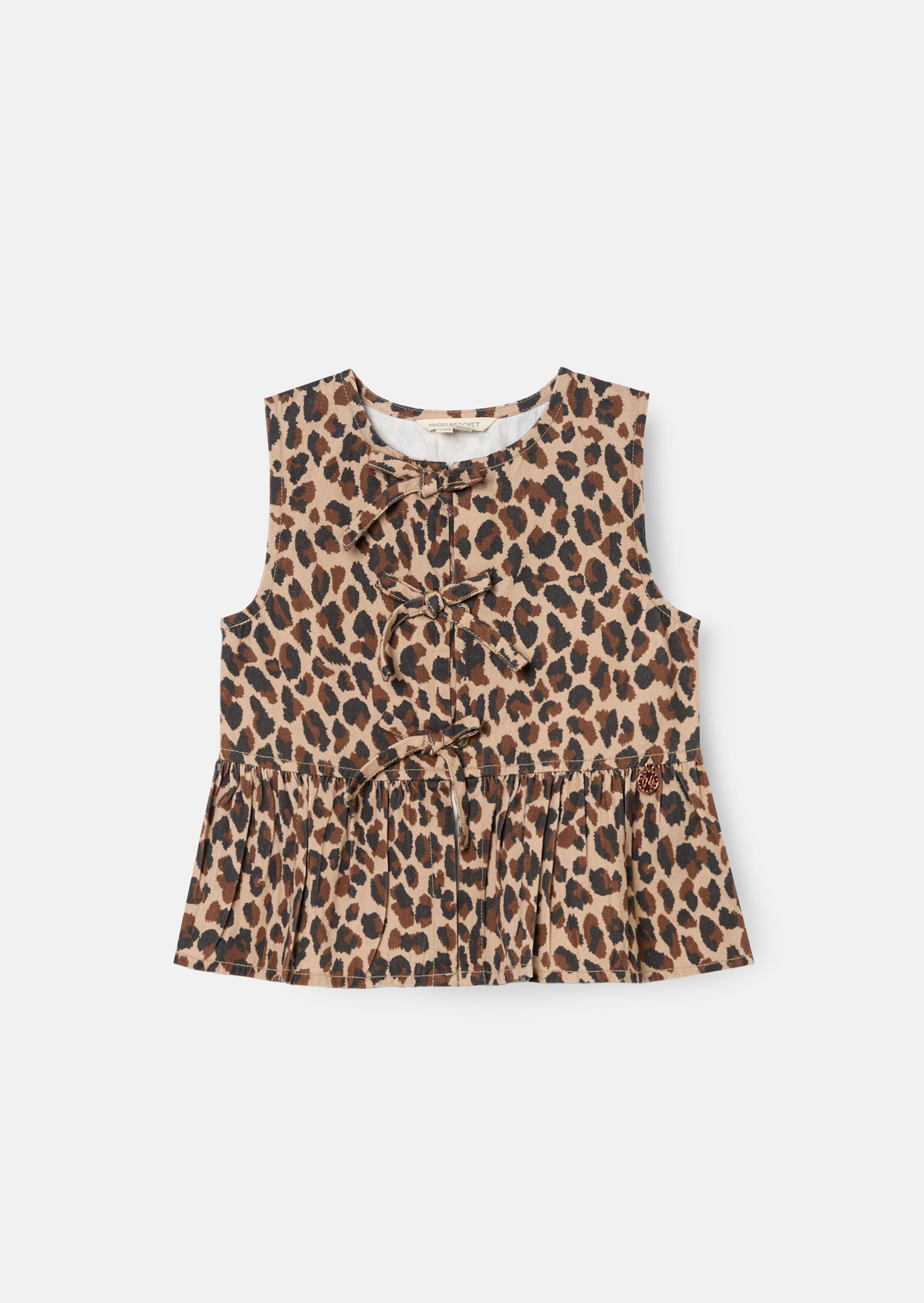 Talia Brown Leopard Print Waistcoat