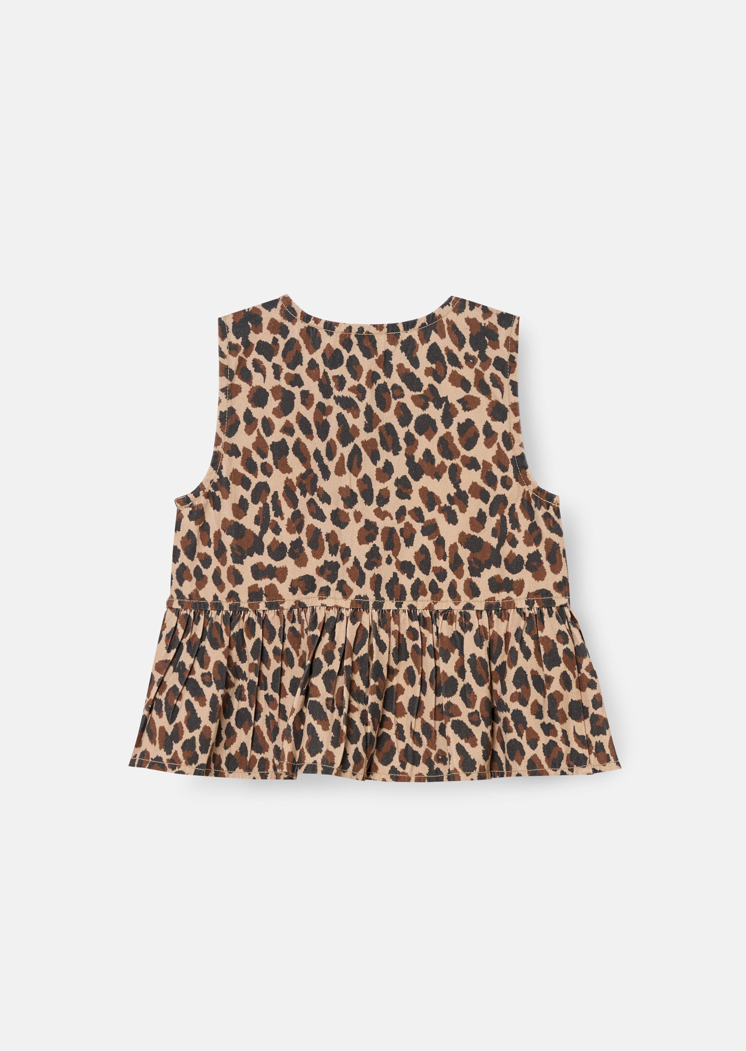 Talia Brown Leopard Print Waistcoat