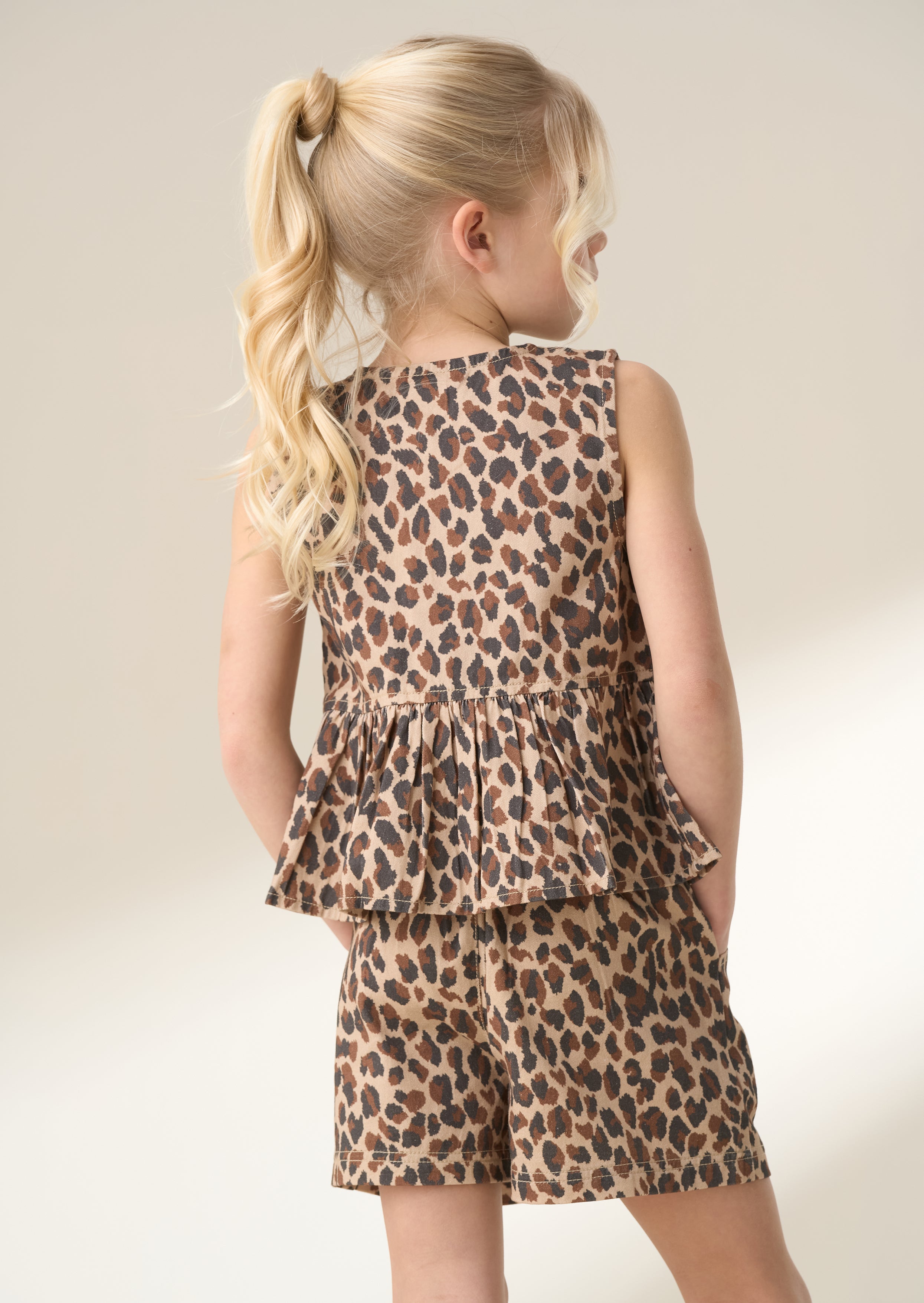 Talia Brown Leopard Print Waistcoat