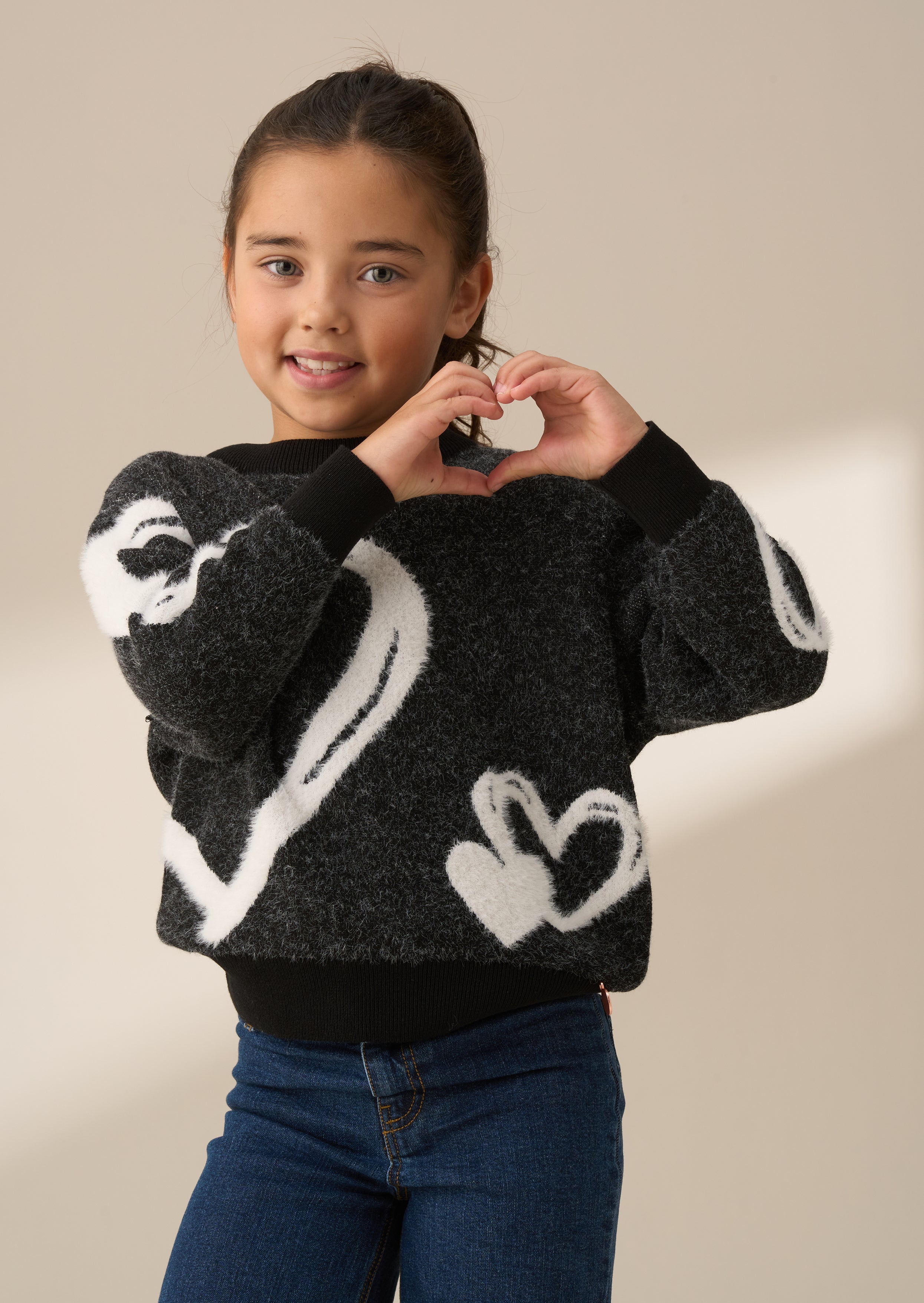 Zara Black Heart Jumper