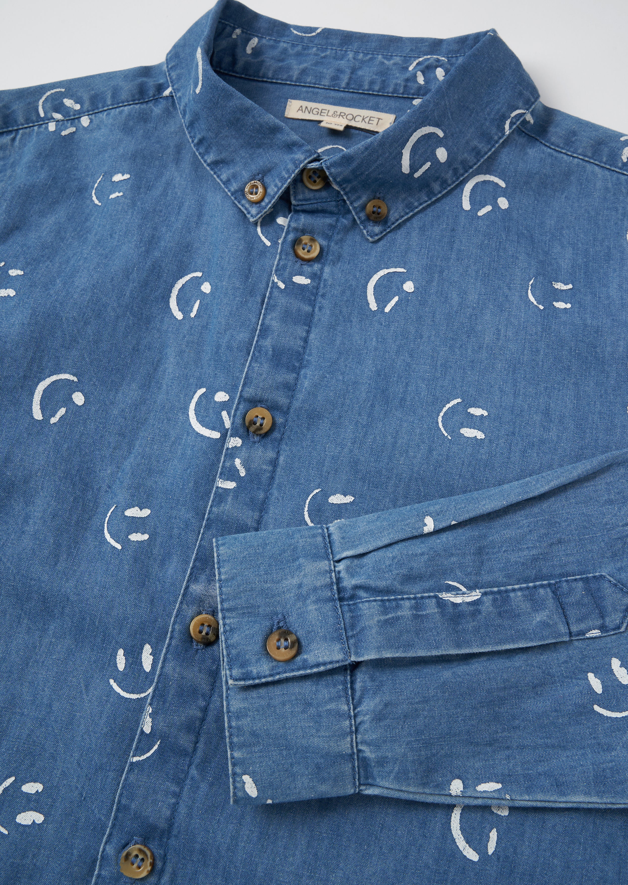 Walker Blue Smile Print Shirt