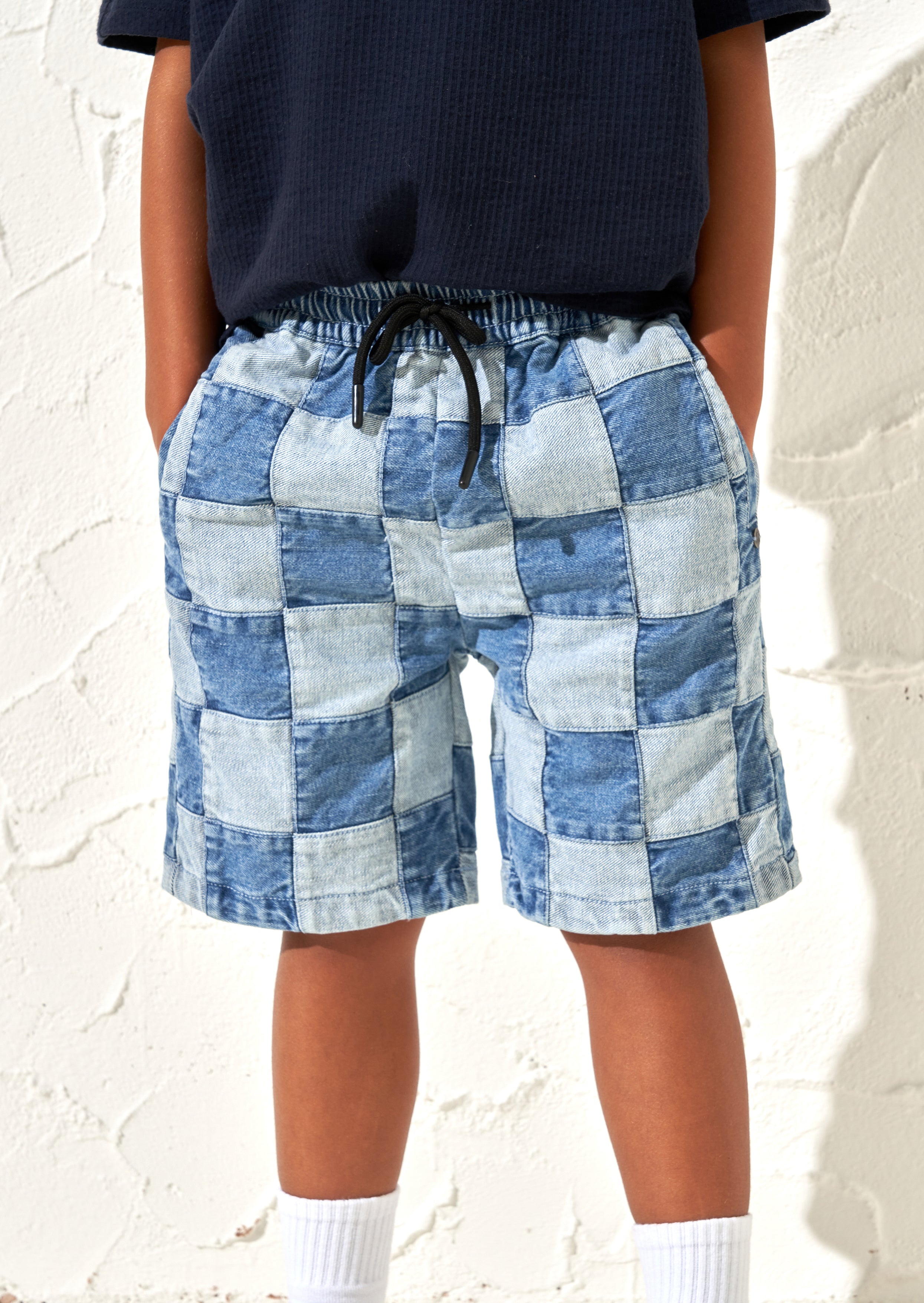 Polo patchwork shorts online