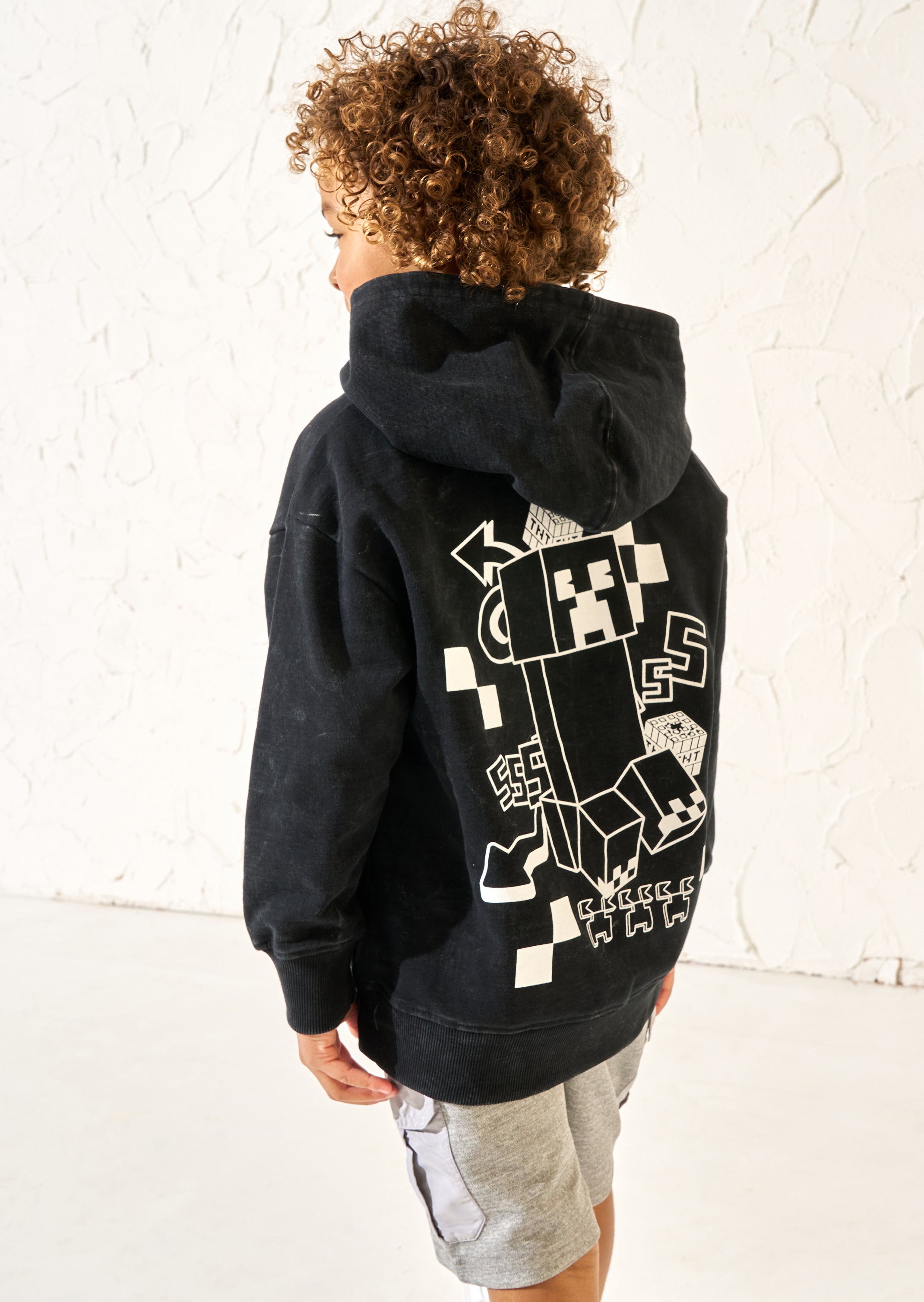 Black minecraft hoodie sale