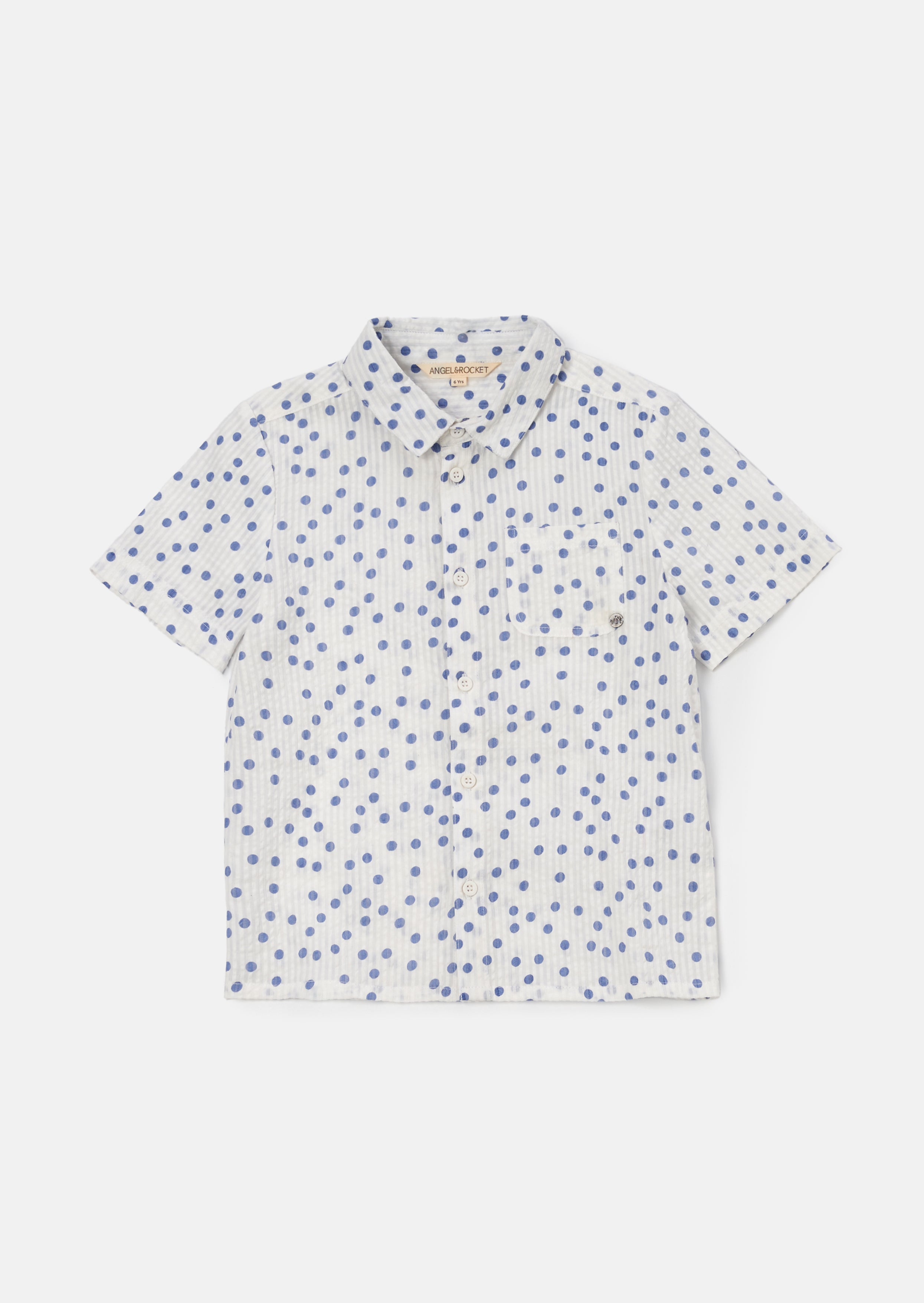 Toby White Spot Textured Shirt