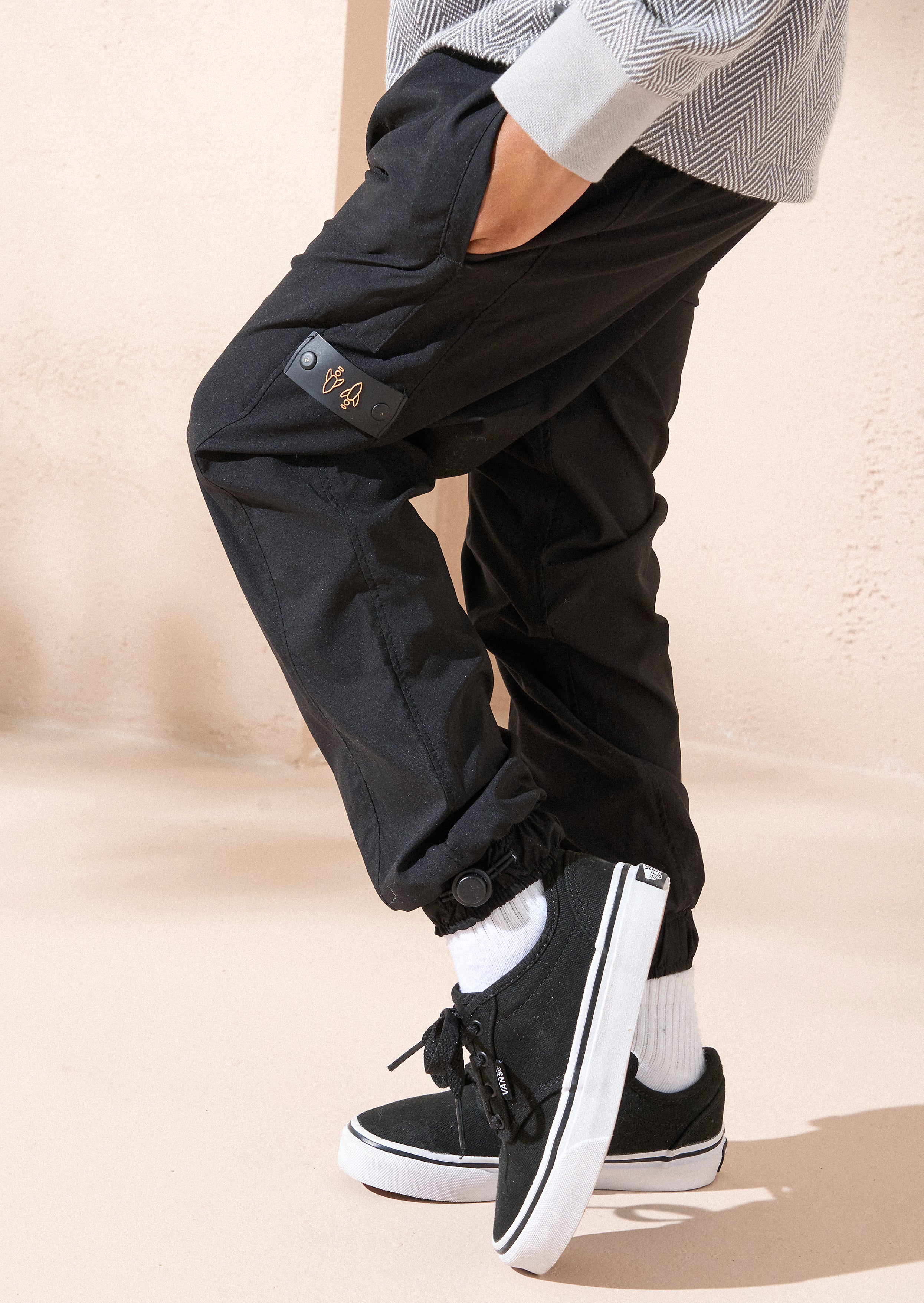 Clay Black Stretch Woven Jogger