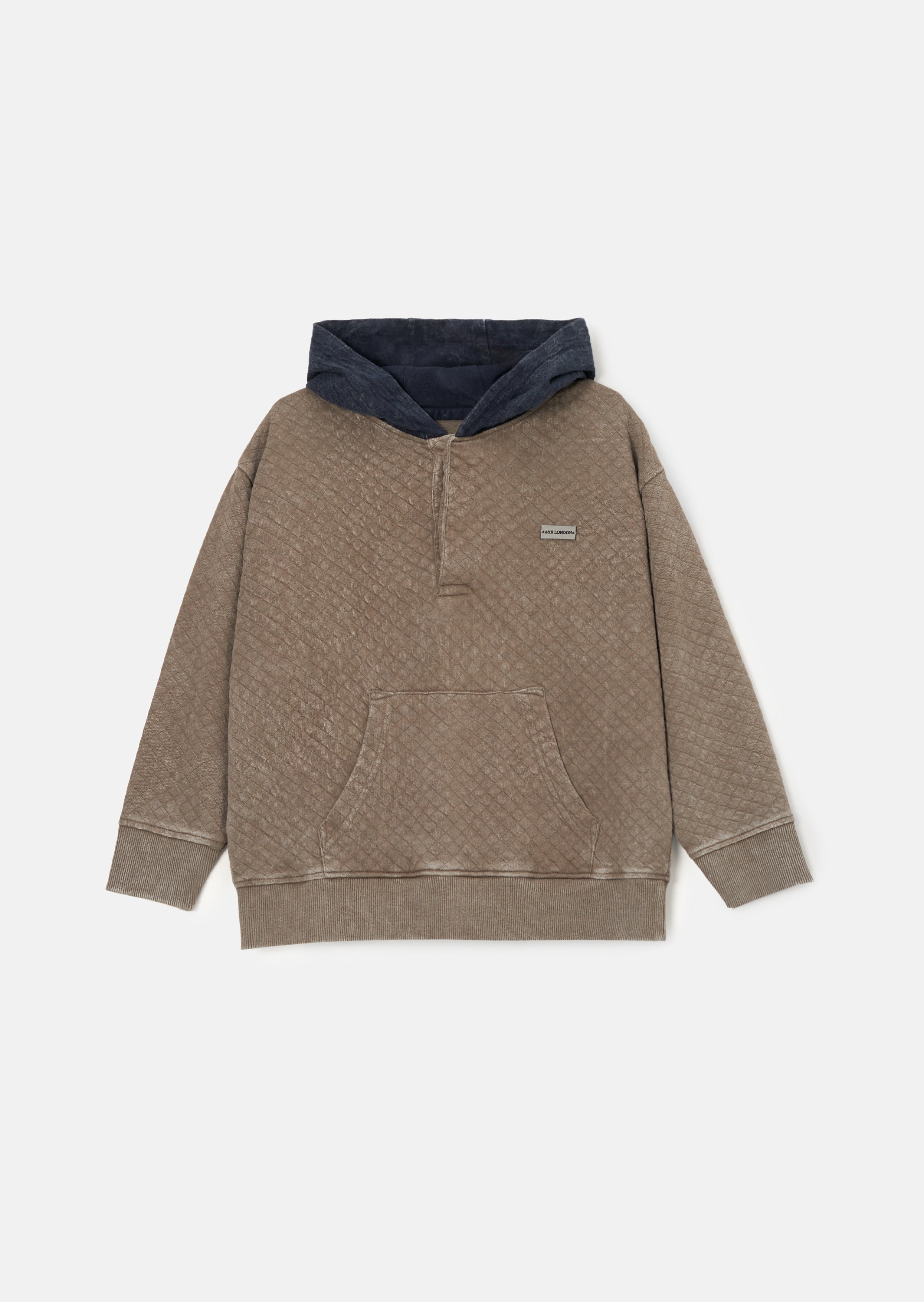 Banksy Grey Washed Textured Hoody