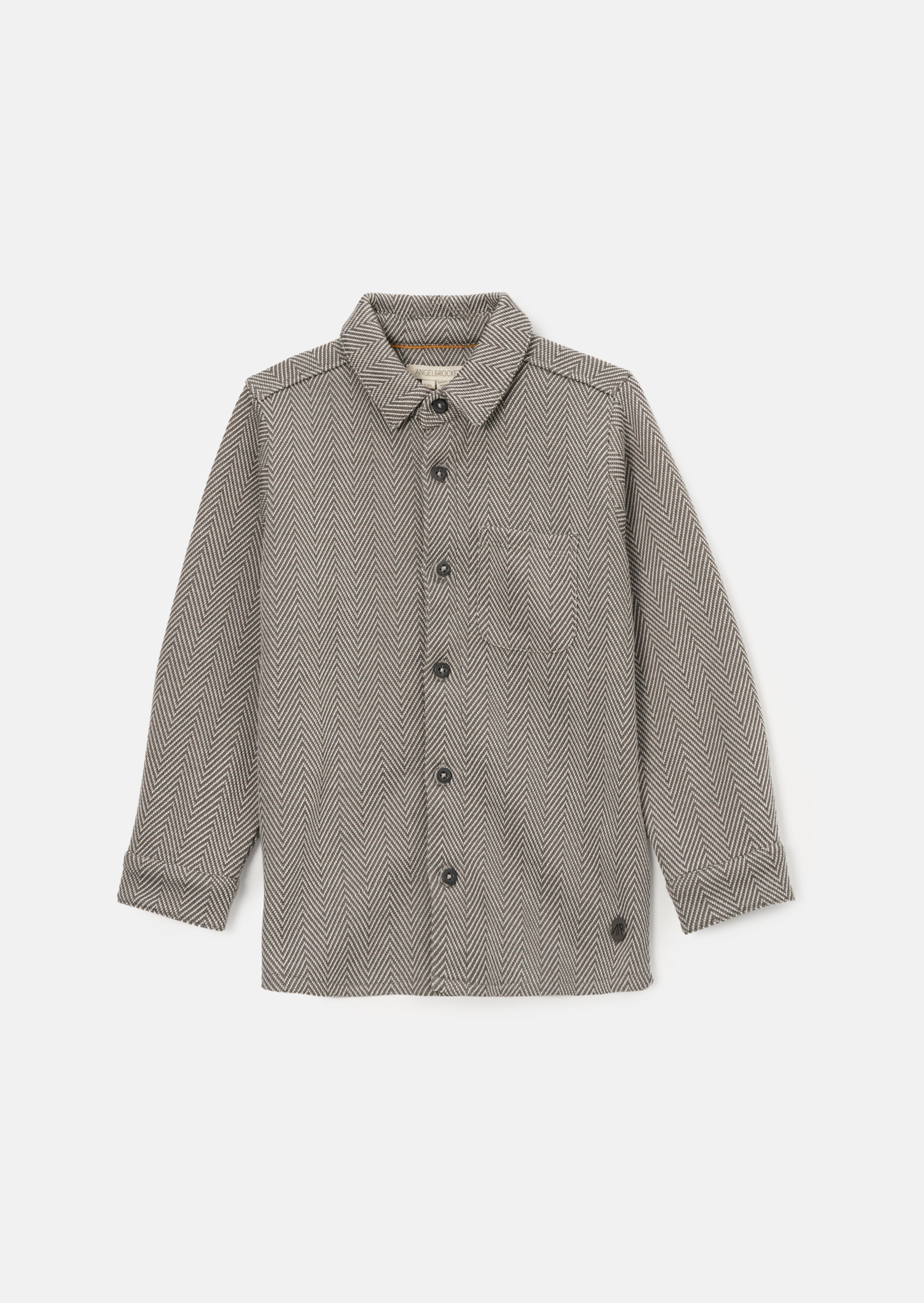 Henry Grey Herringbone Textured Shirt