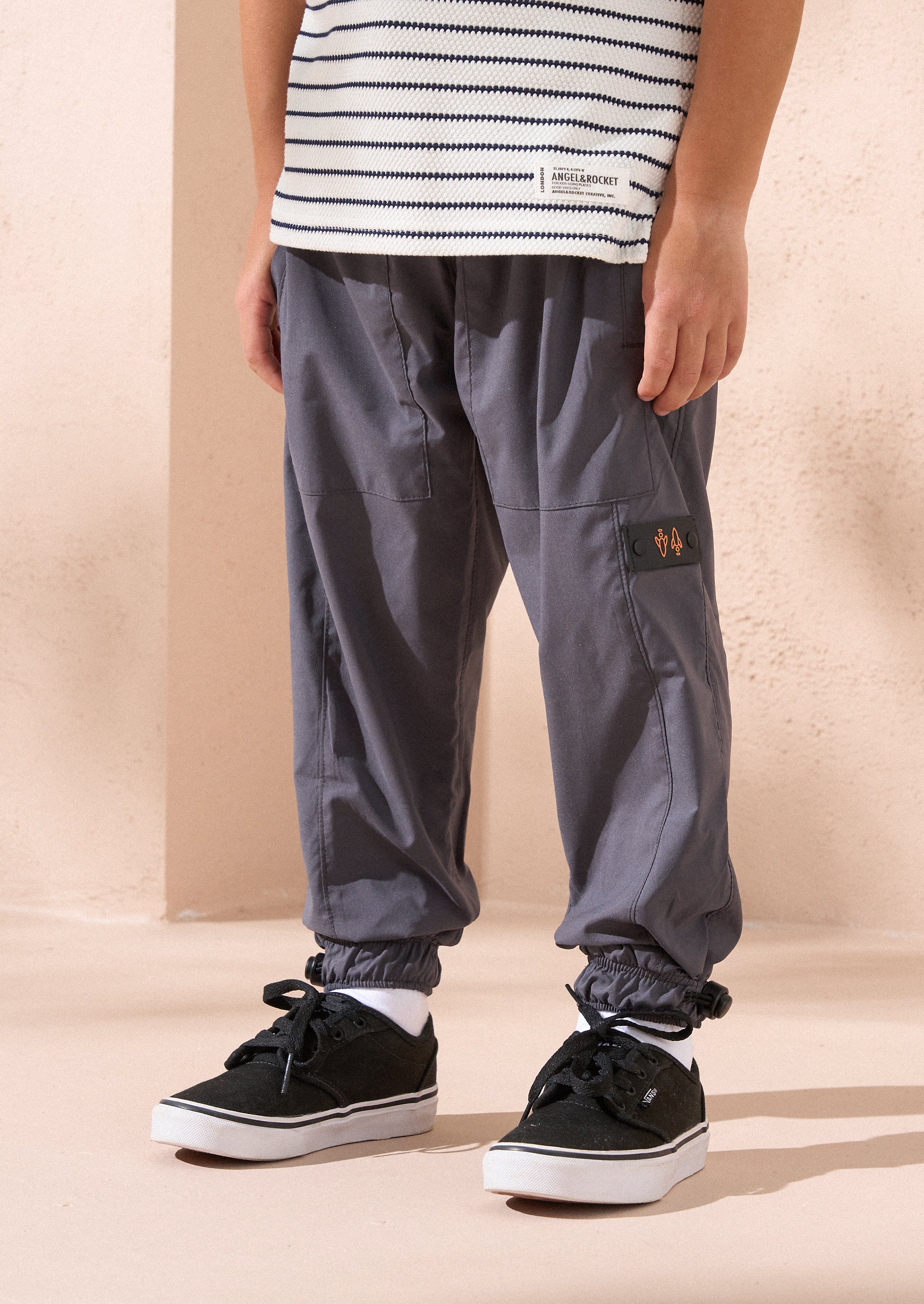 Clay Charcoal Stretch Woven Jogger